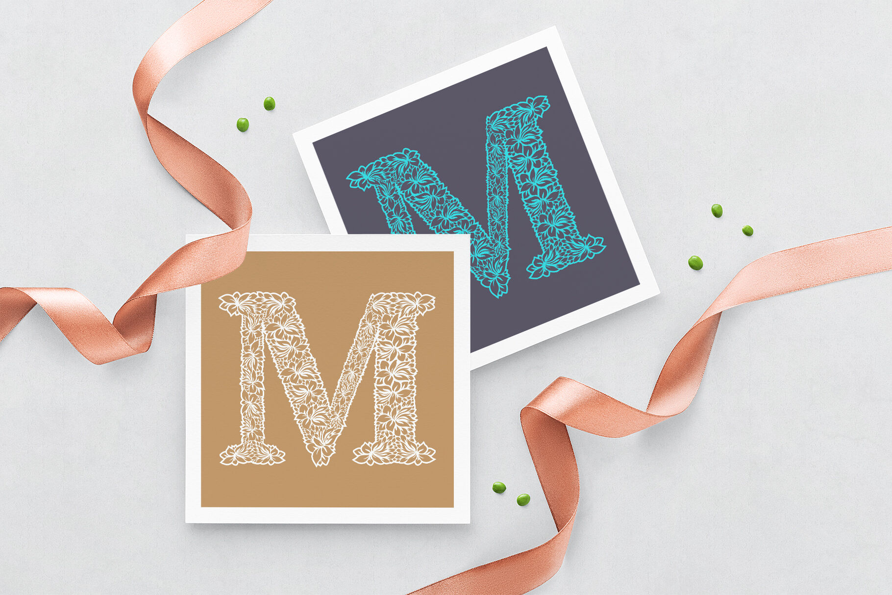 Wedding Letter M - Cutted Paper Logo Template By Textures