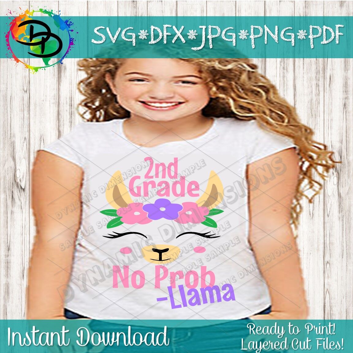 Download Llama Svg Second Grade 2nd Grade No Prob Llama Llama Svg Back To By Dynamic Dimensions Thehungryjpeg Com