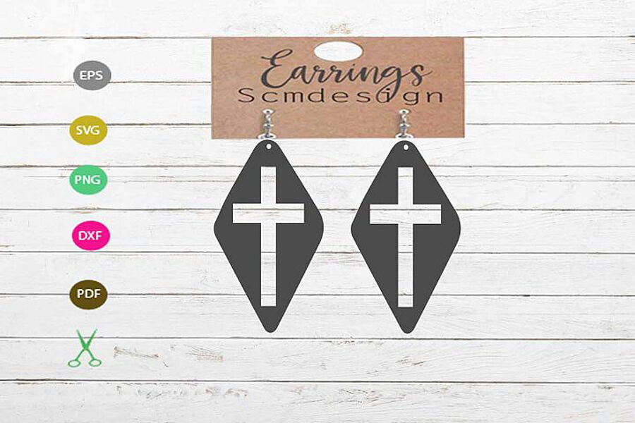 Download Earrings Svg Cut File Earrings Silhouette Earrings Design By Scmdesign Thehungryjpeg Com