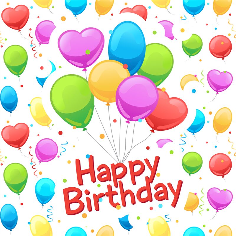 Happy birthday balloons card template By SmartStartStocker ...