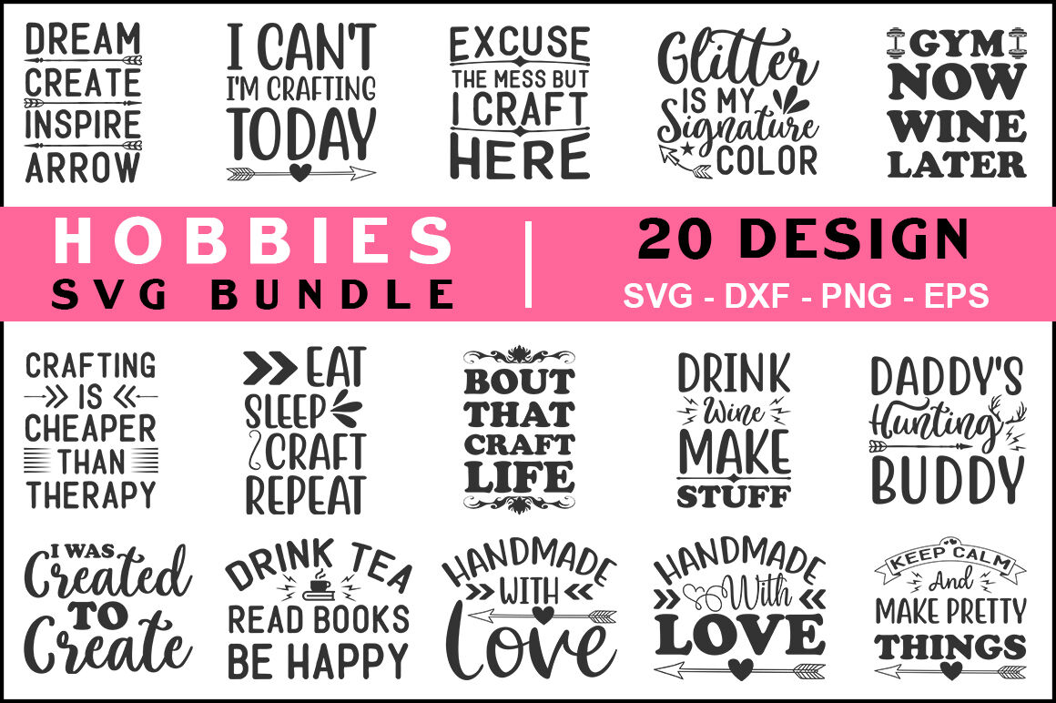 Download Hobbies Svg Bundle Vol 01 T Shirt Design By Teewinkle Thehungryjpeg Com