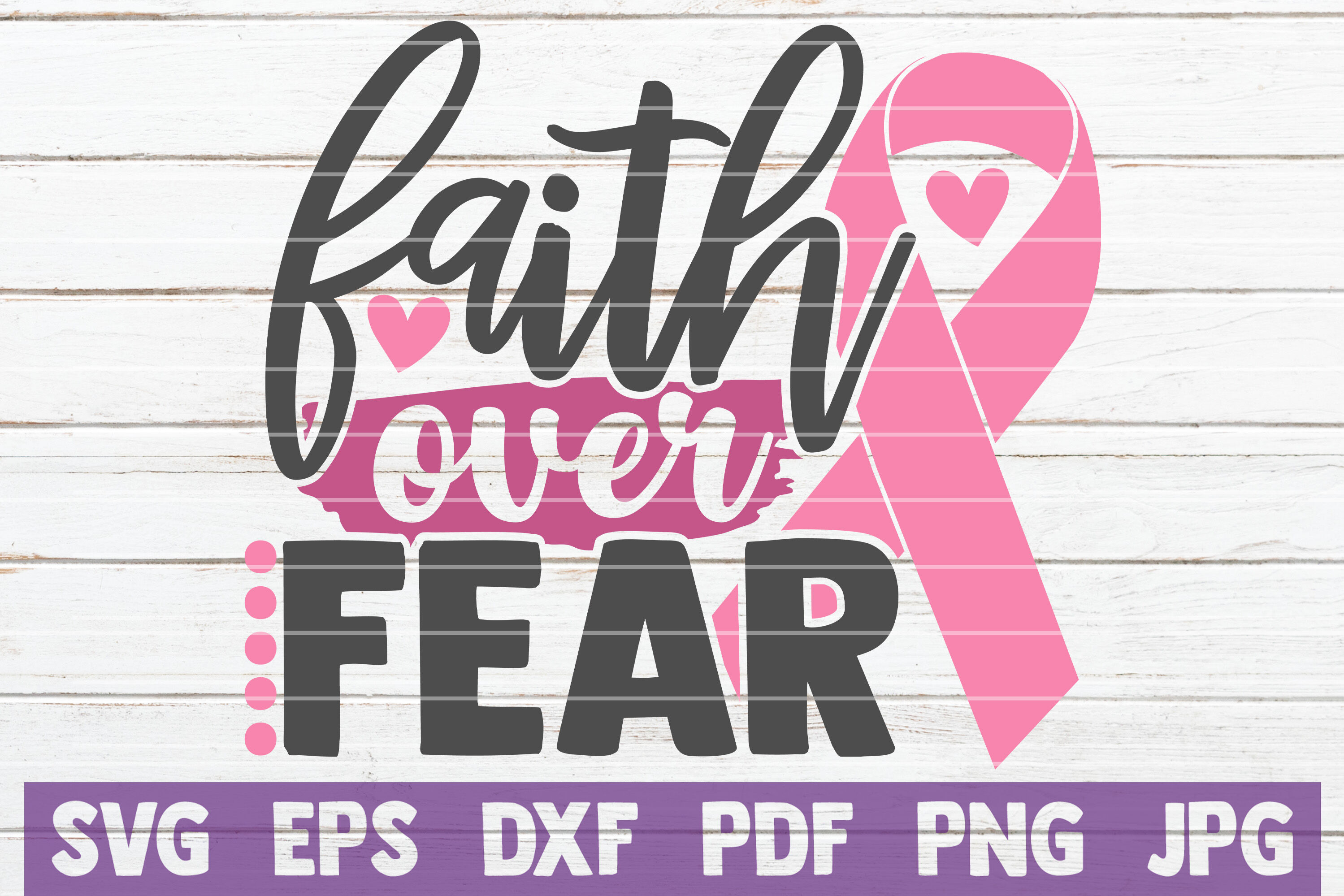 Faith Over Fear SVG Cut File By MintyMarshmallows | TheHungryJPEG