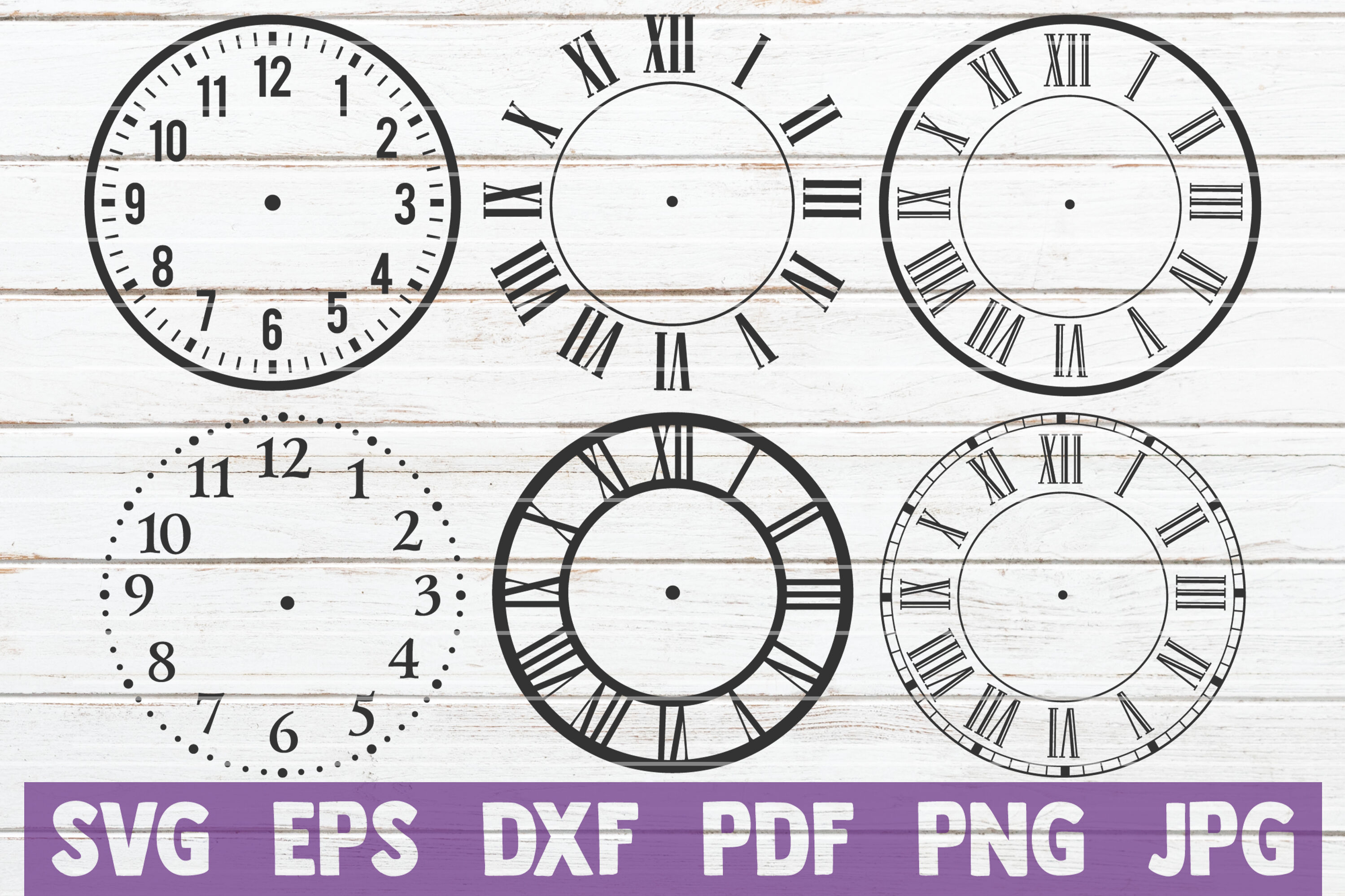 Download Clock Face Svg Bundle Clock Svg Cut Files By Mintymarshmallows Thehungryjpeg Com
