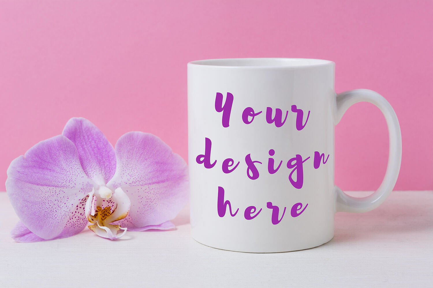 Download White coffee mug mockup with purple orchid By TasiPas ...