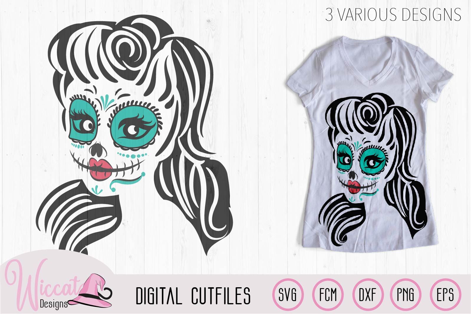 Download Sugar Skull Woman svg, skeleton girl By Wiccatdesigns ...