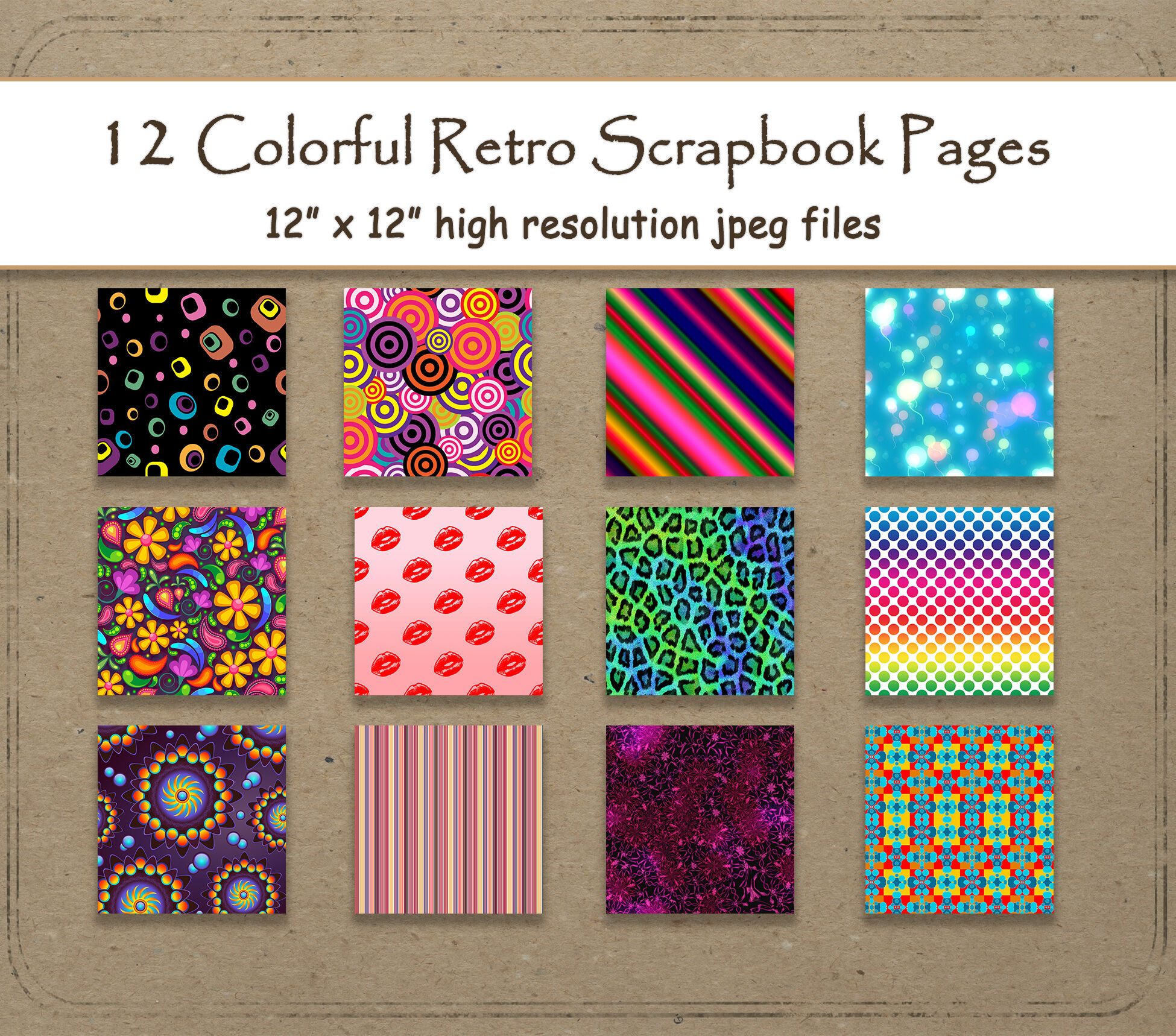 12 x 12 Scrapbook Color Prints