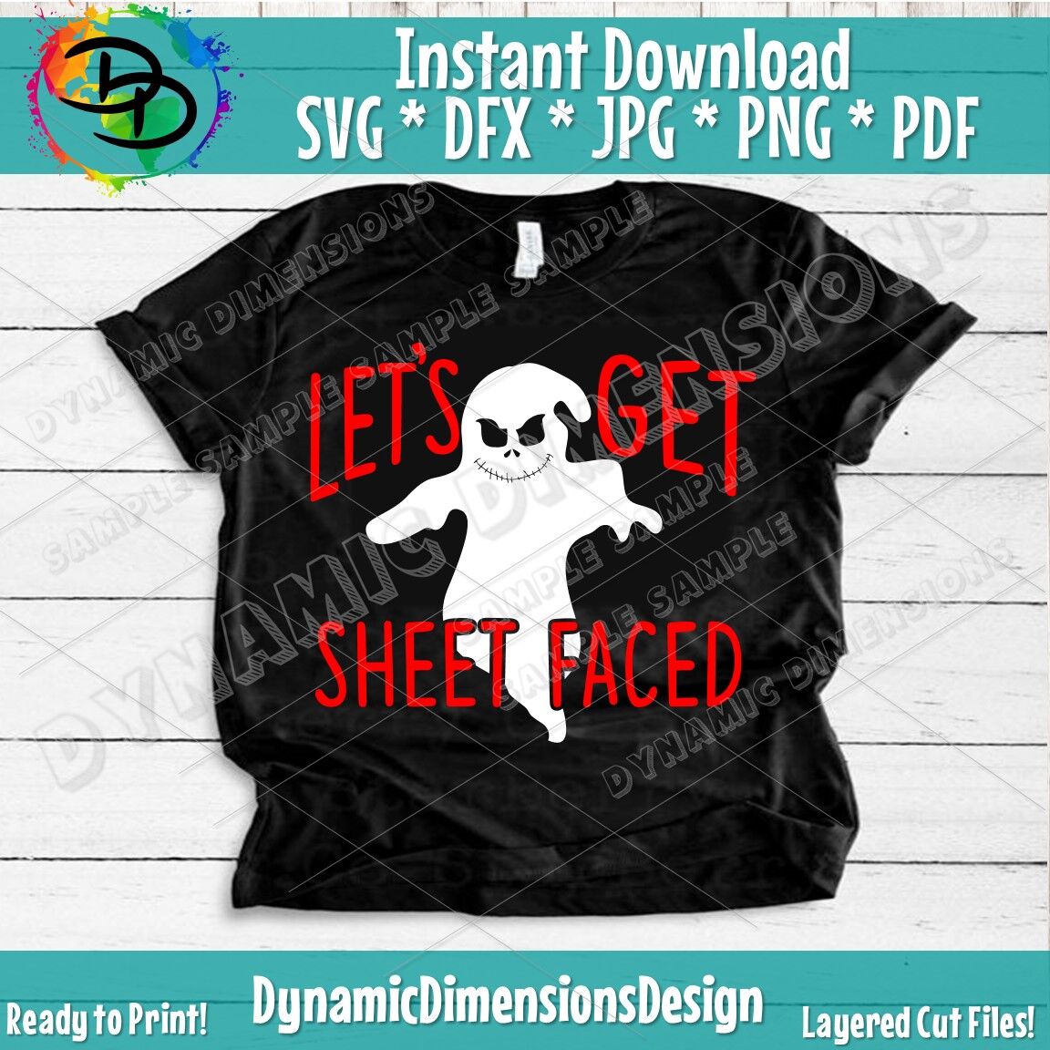 Let S Get Sheet Faced Svg Ghost Svg Halloween Svg Funny Halloween By Dynamic Dimensions Thehungryjpeg Com