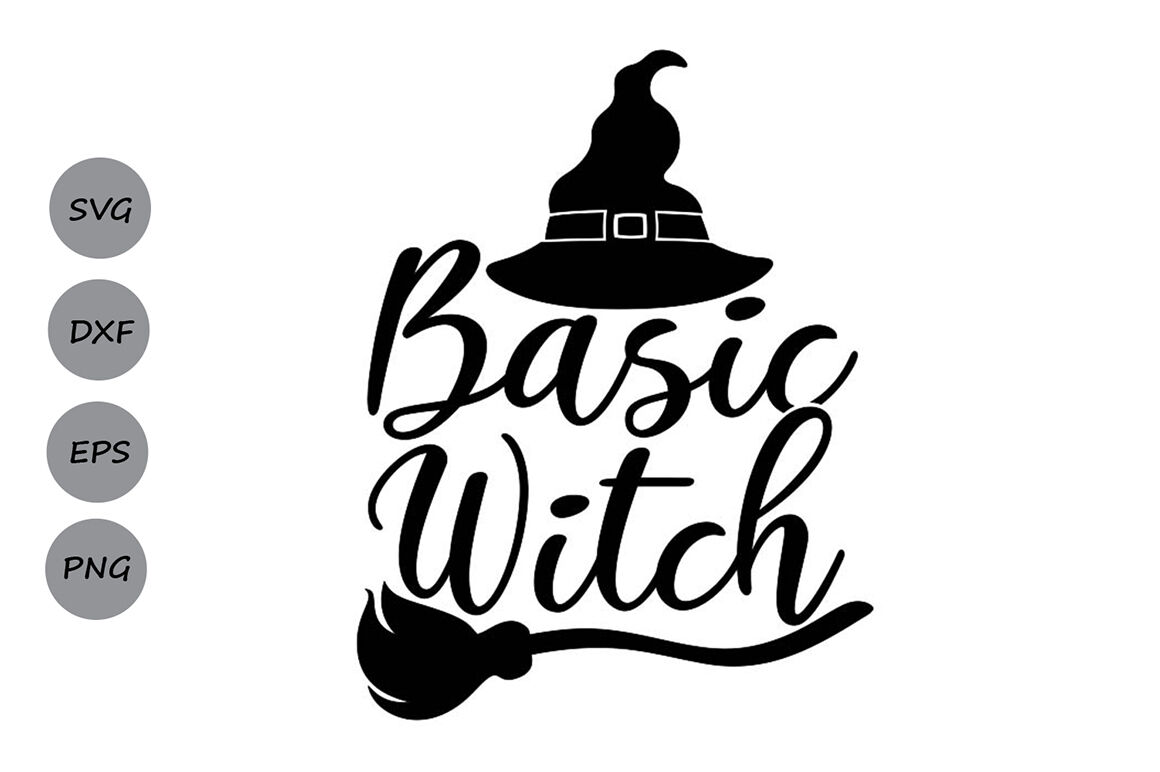 Basic Witch Svg, Halloween Svg, Witch Svg, Spooky Svg, Witch Hat Svg