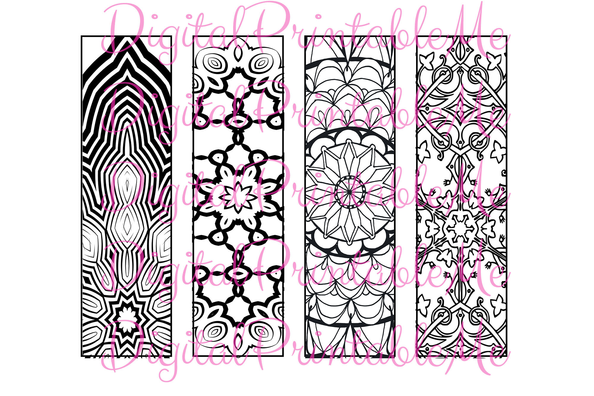 Coloring Bookmarks1, 8 Printable Adult Coloring Pages 32 Bookmarks, Instant  Download -  Australia