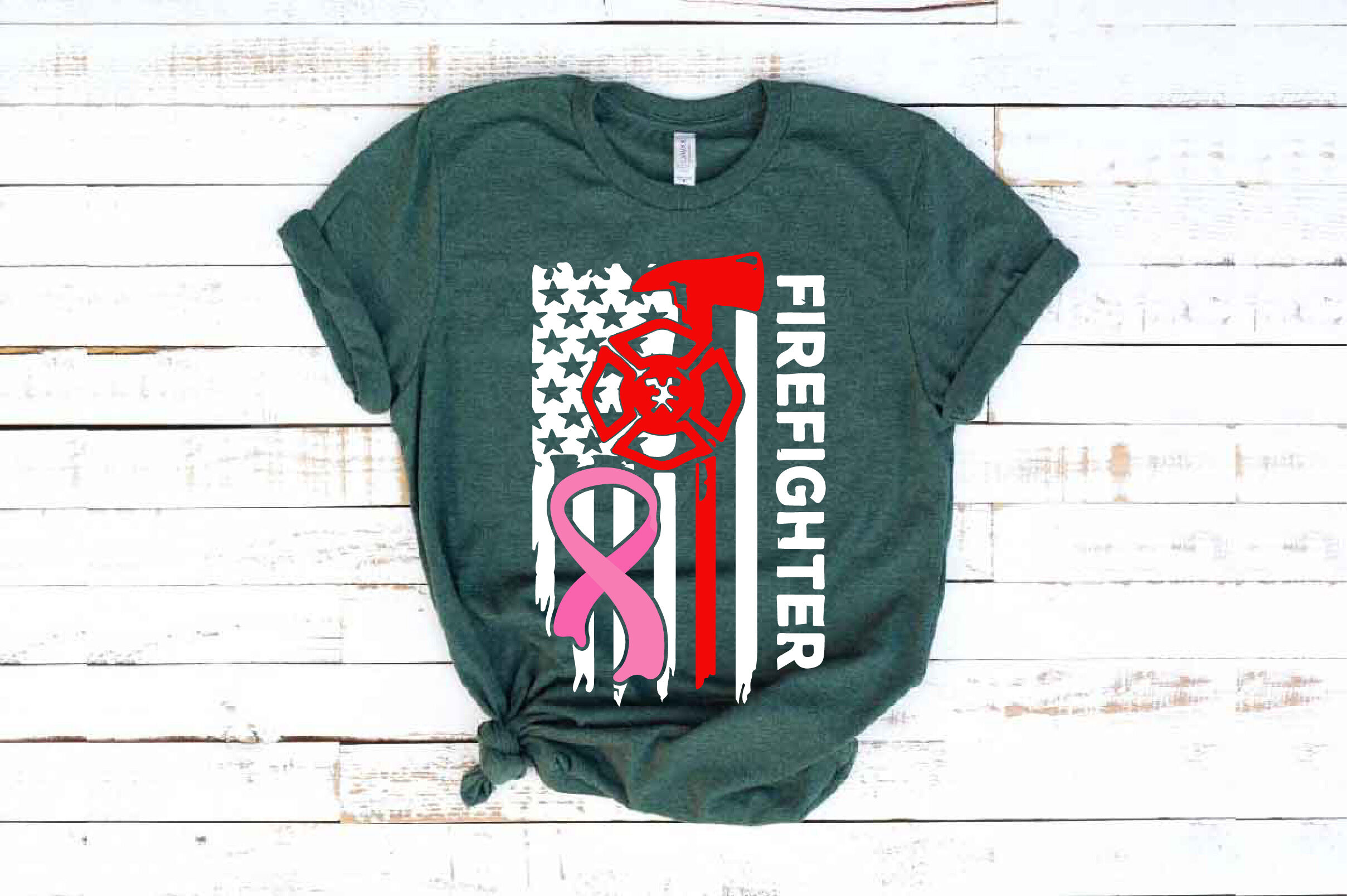 Us Flag Firefighter Department PNGINSTANT DOWNLOADPng Printable Sublimation Printing Breast Cancer Awareness Fight For A Cure
