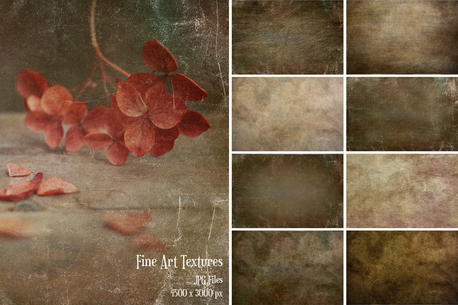 Brown Tones Fine Art Textures Flower Background Photoshop 