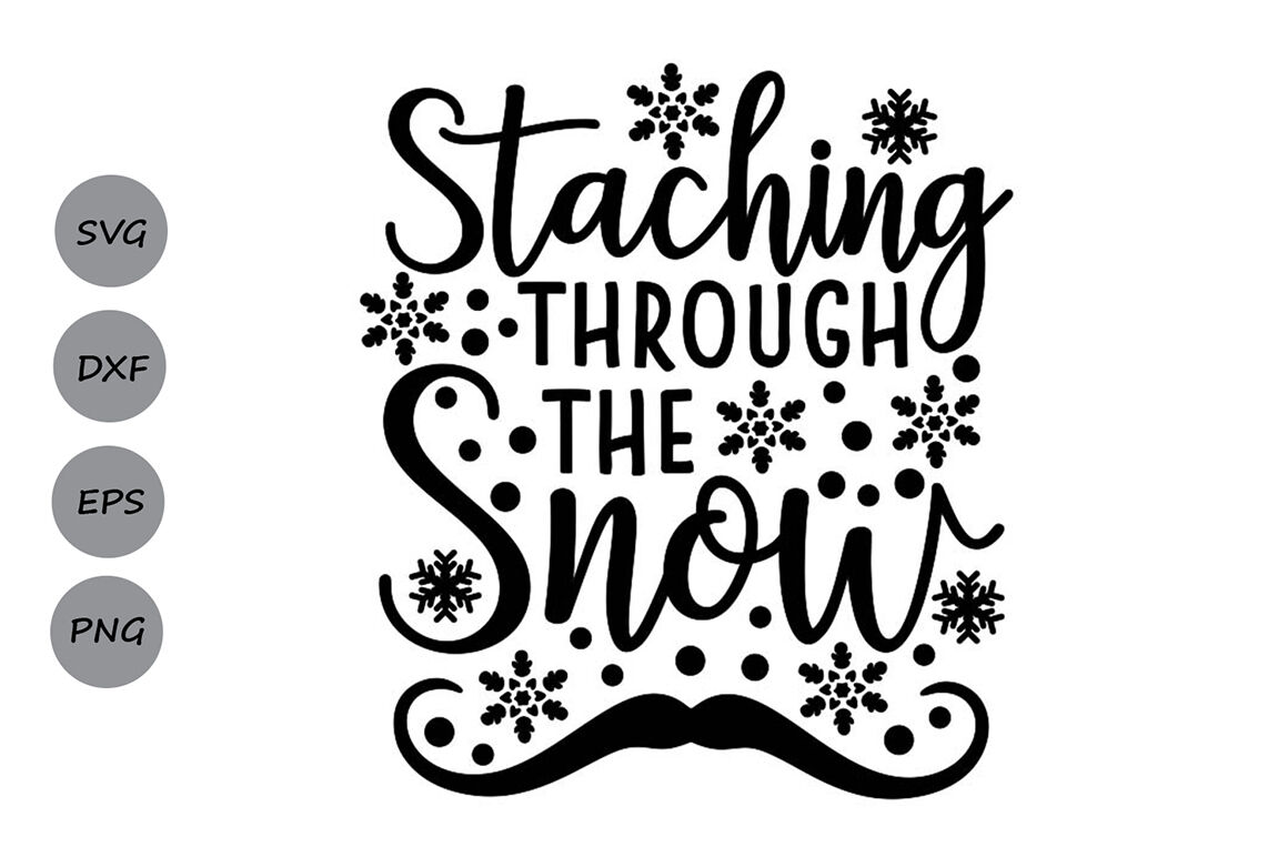 Download Staching Through The Snow Svg, Christmas Svg, Snowflakes ...