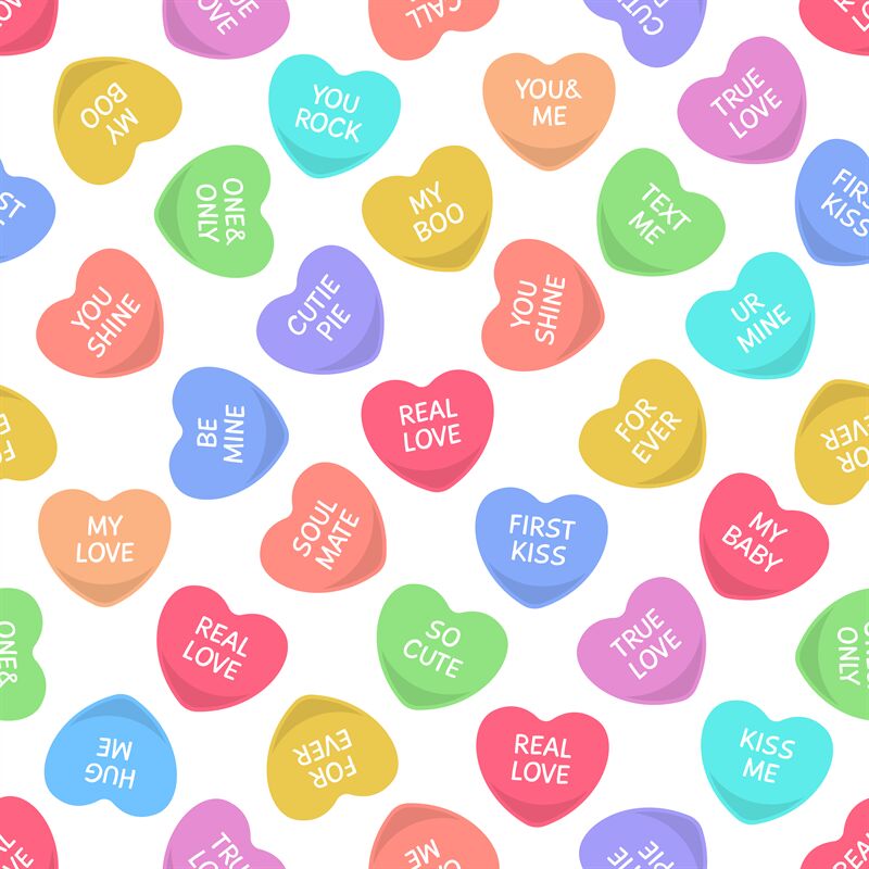 Candy Seamless Hearts Pattern Colorful Heart Candies Sweets For Vale By Yummybuum Thehungryjpeg Com