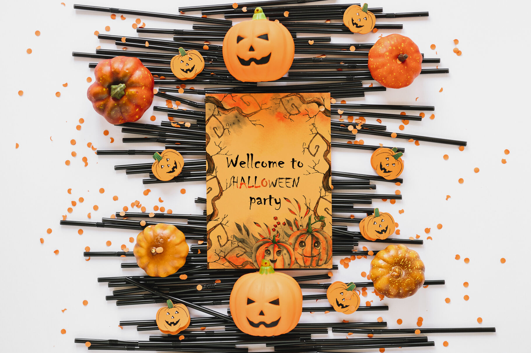 Halloween Party Watercolor Collection By Ana Sakuta Thehungryjpeg Com