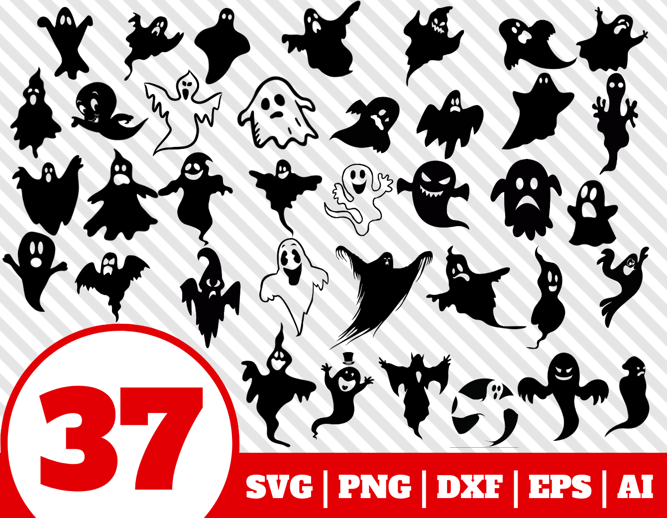 Download 37 GHOST SVG BUNDLE - ghost clipart - ghost vector - ghost cricut By SanFran | TheHungryJPEG.com