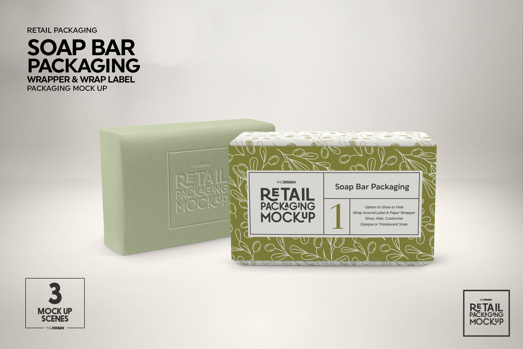 Download Retail Soap Bar Packaging Mockup By INC Design Studio | TheHungryJPEG.com