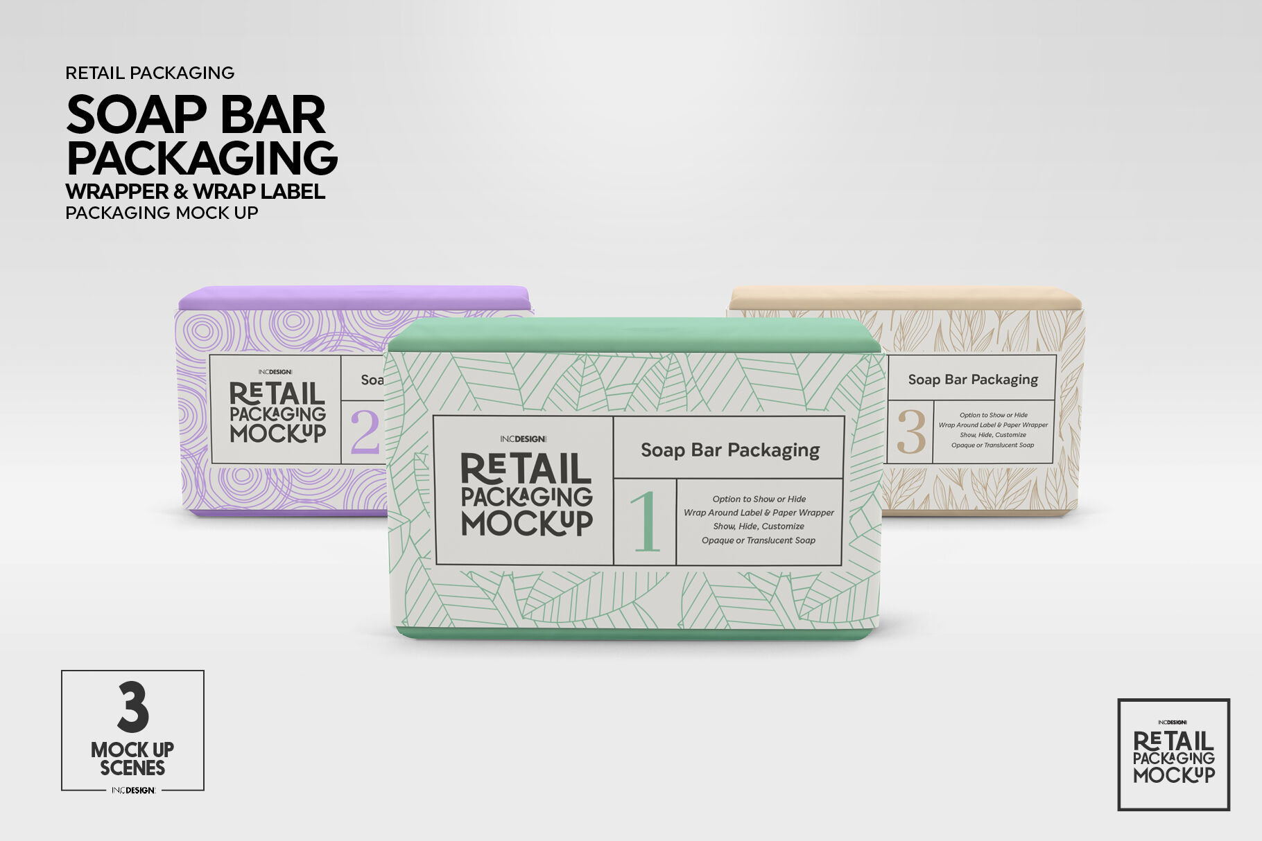 Download Retail Soap Bar Packaging Mockup By INC Design Studio | TheHungryJPEG.com