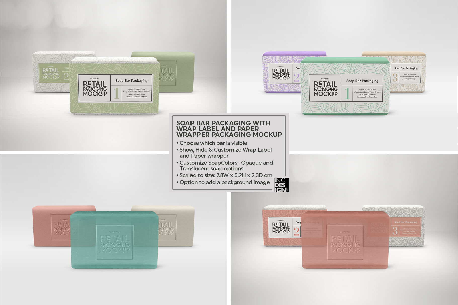 soap bar packaging mockup Retail soap bar packaging mockup