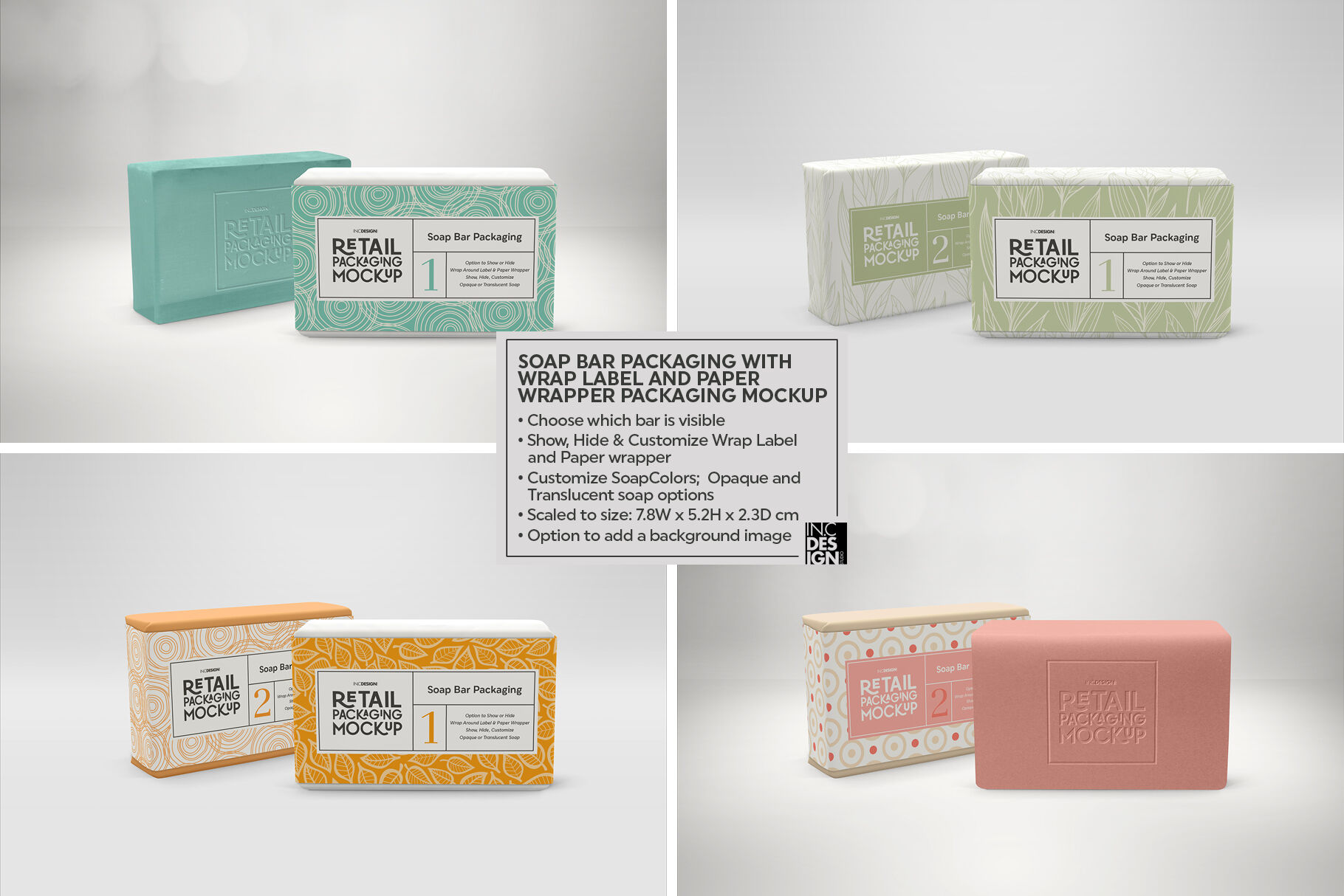 Download Retail Soap Bar Packaging Mockup By Inc Design Studio Thehungryjpeg Com