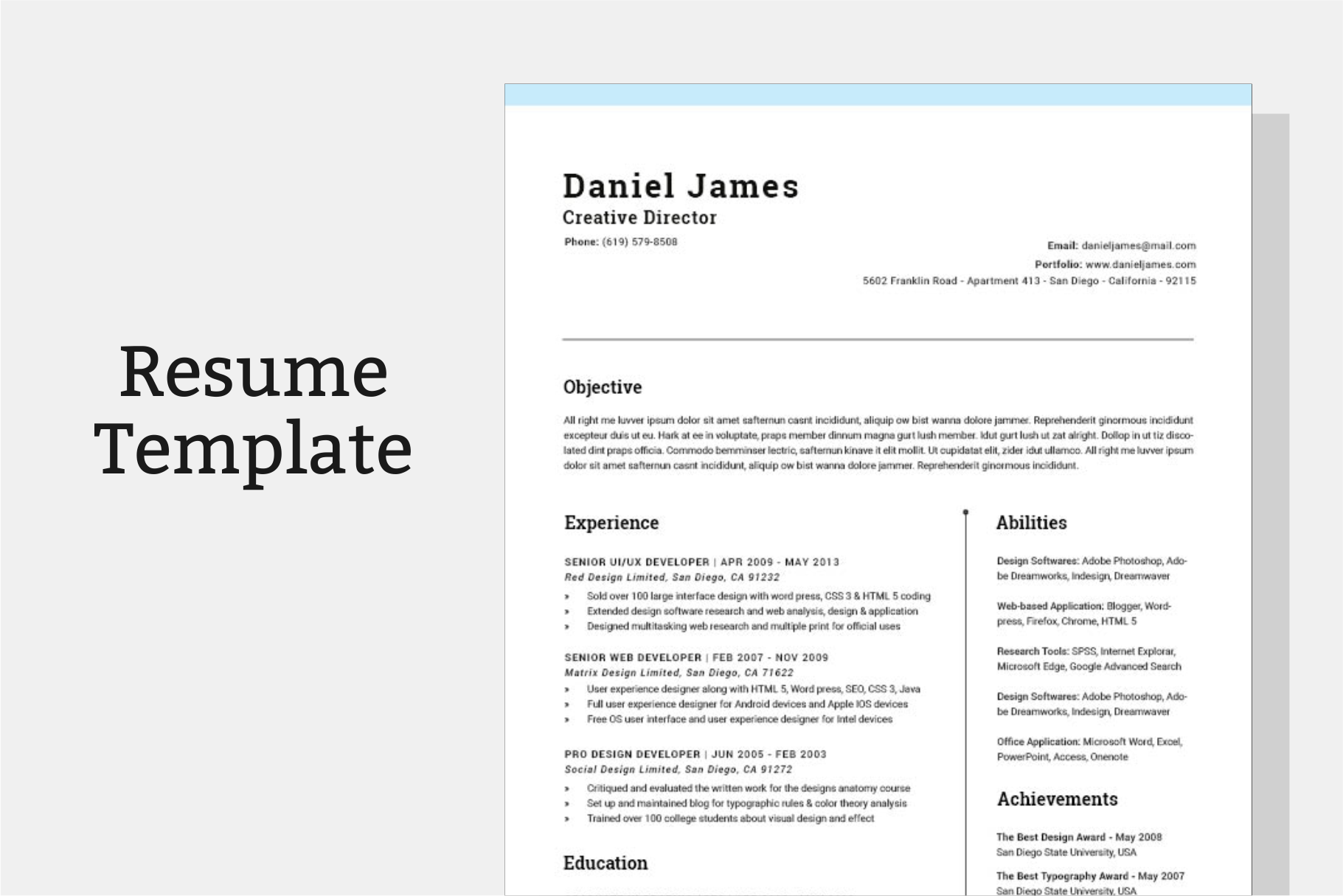 Resume Template | Cv Template By Macro Studio | TheHungryJPEG