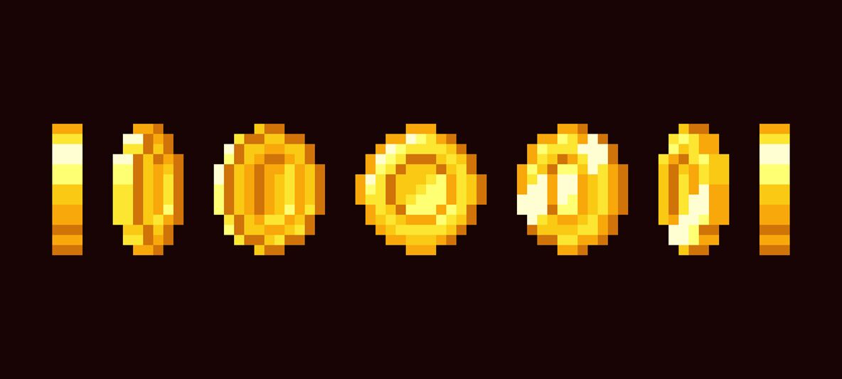 Gold sans im pixel art