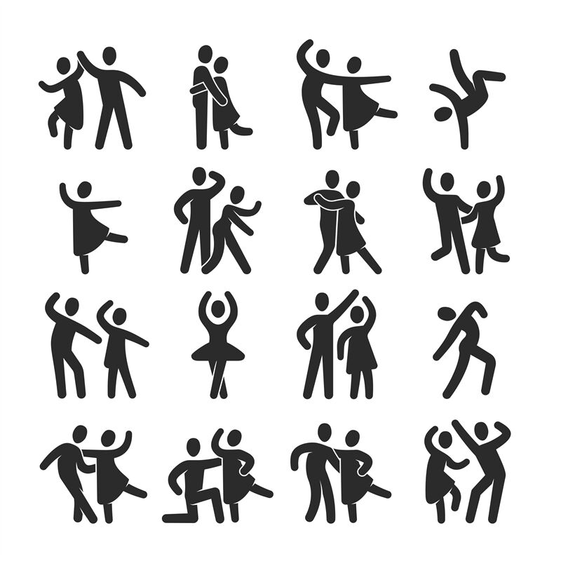 dancing people outline