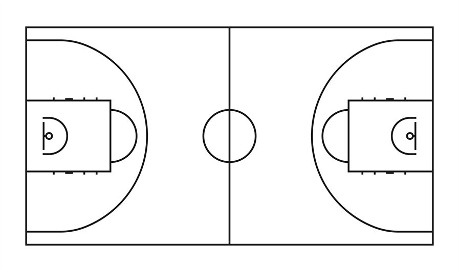 basketball outline vector