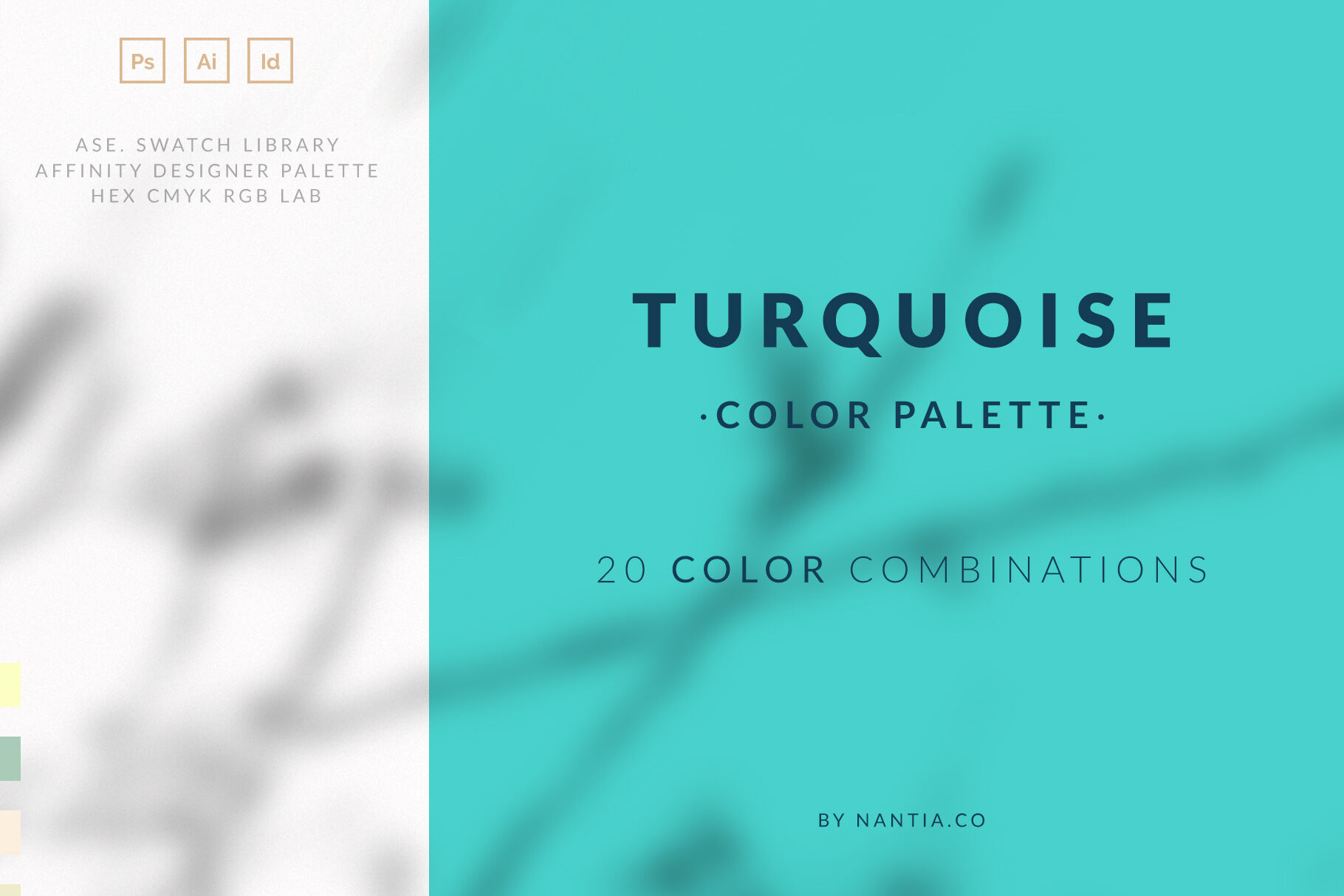 Turquoise Color Palette By Nantia Thehungryjpeg Com