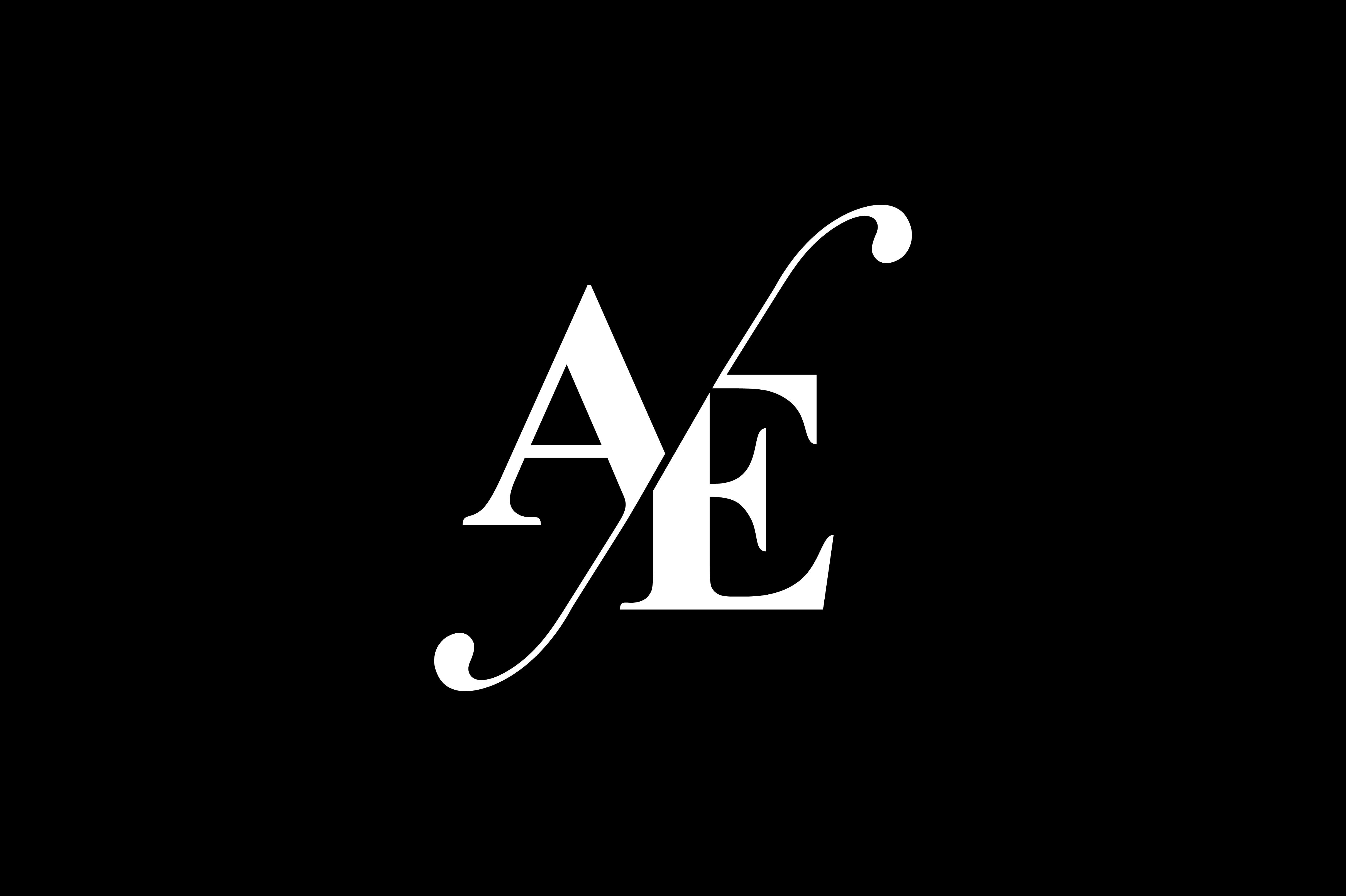 AE Monogram Logo design By Vectorseller TheHungryJPEG com