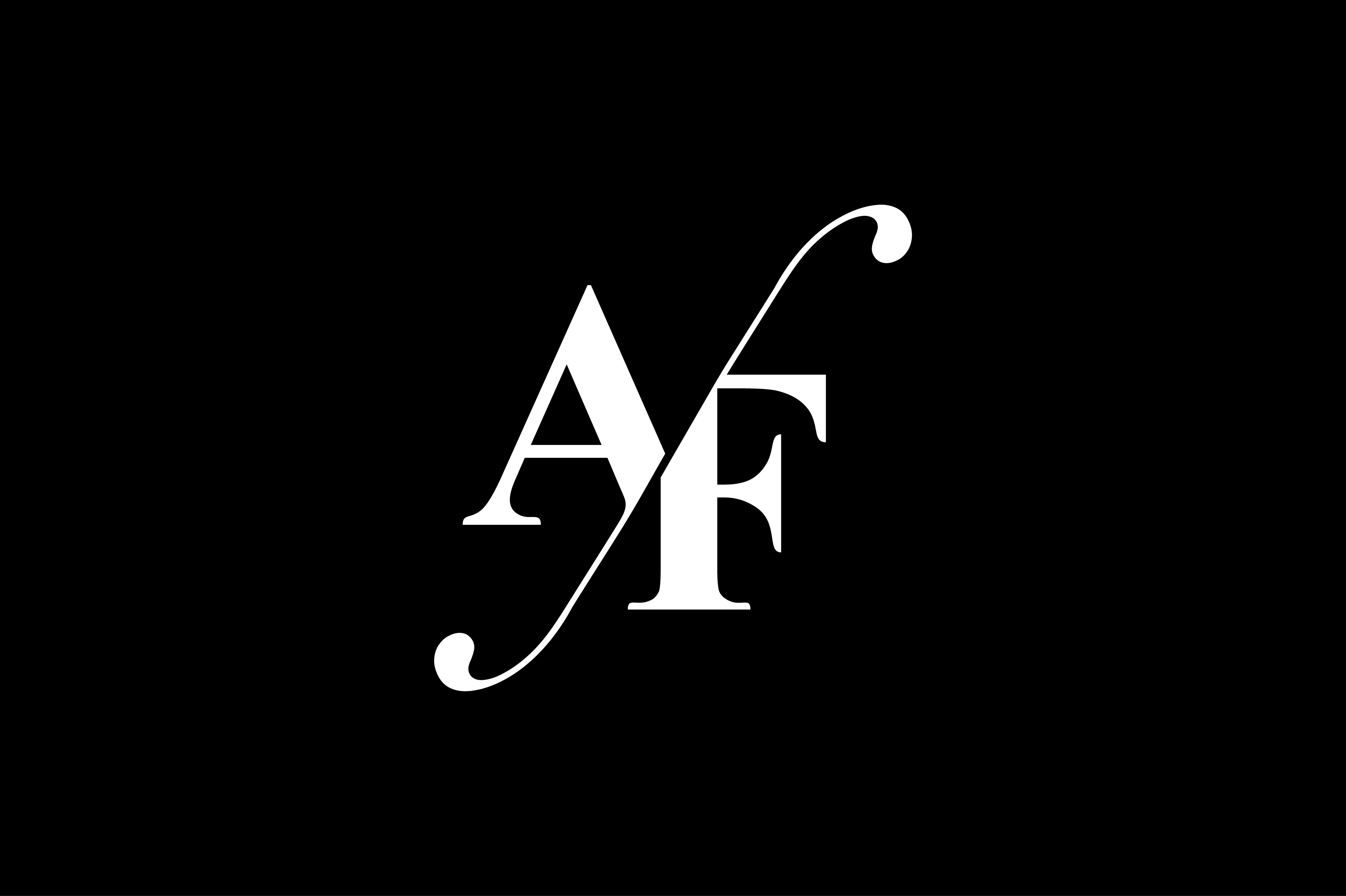  AF Monogram Logo Design By Vectorseller TheHungryJPEG