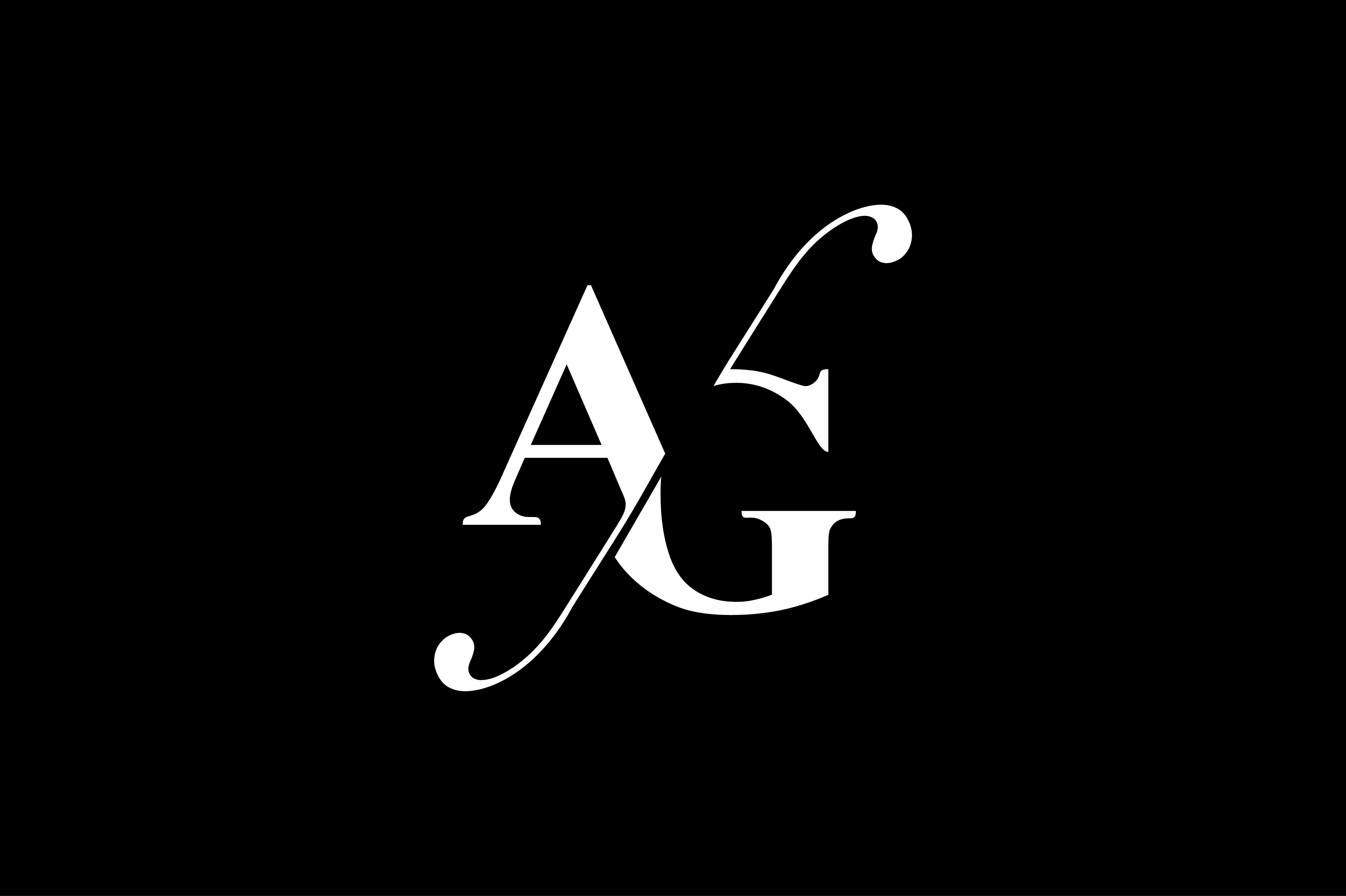 Ag Monogram Logo Design By Vectorseller Thehungryjpeg Com