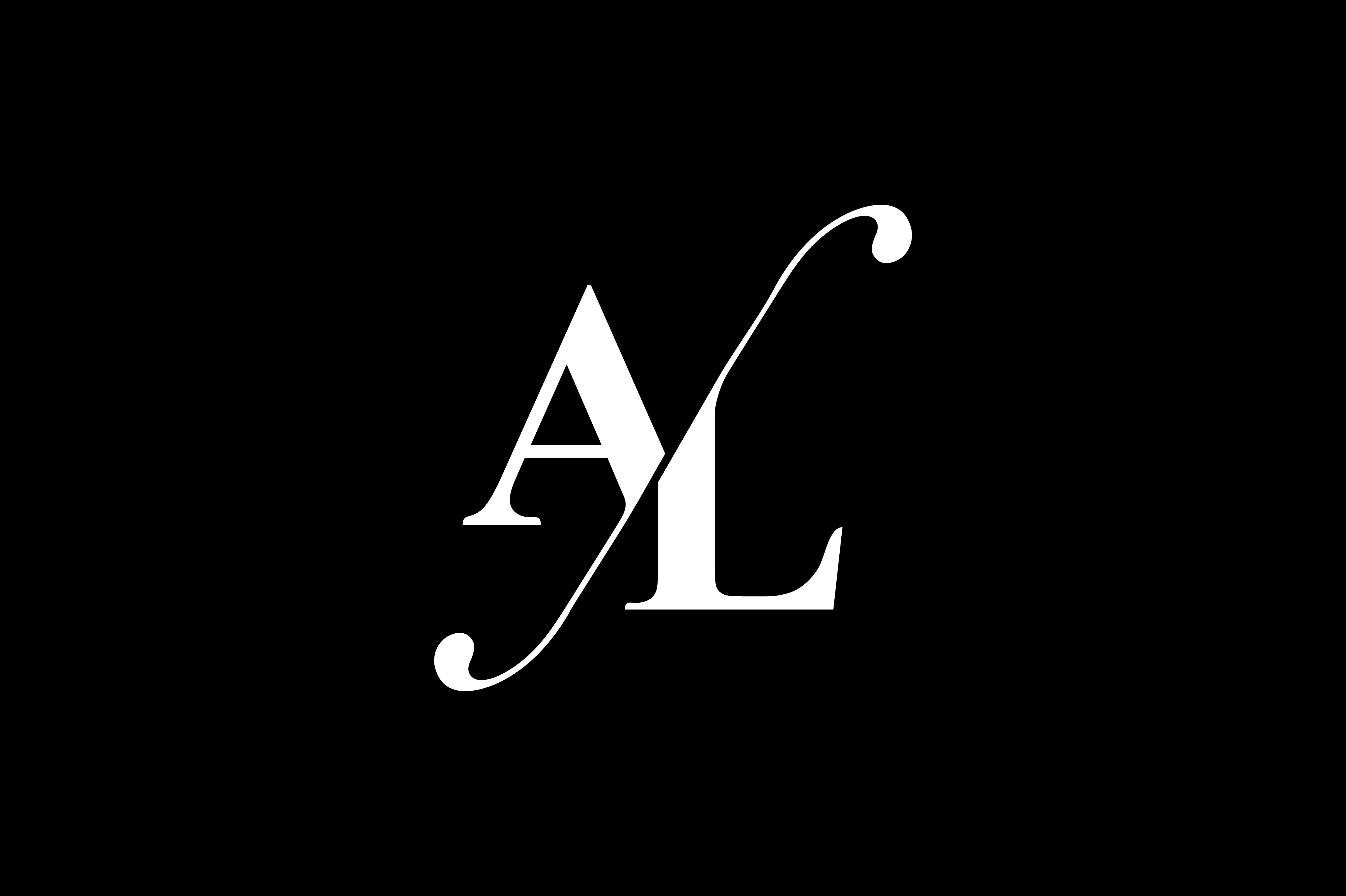 AL Monogram Logo design By Vectorseller | TheHungryJPEG.com