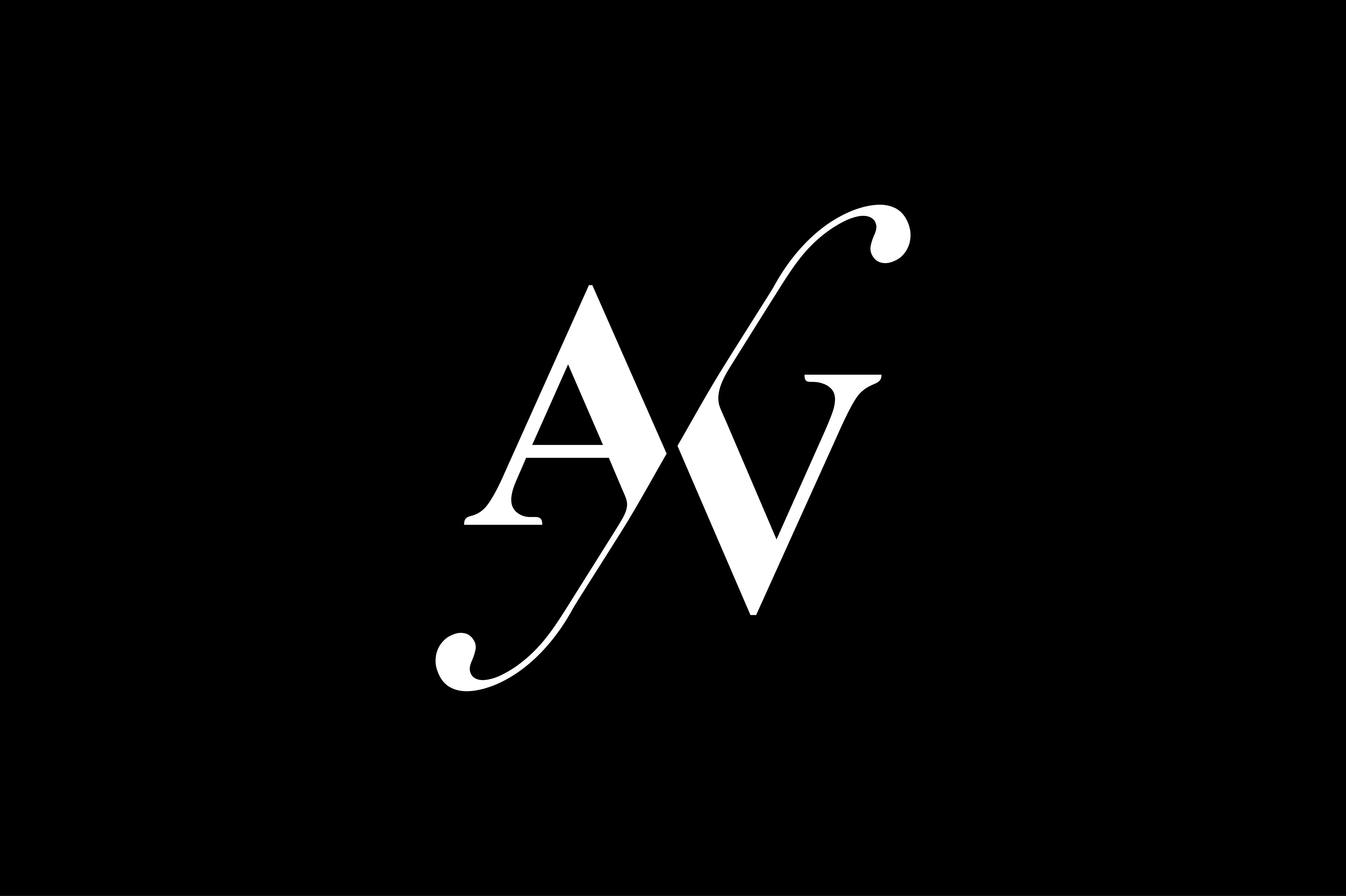 AV Monogram Logo design By Vectorseller | TheHungryJPEG.com