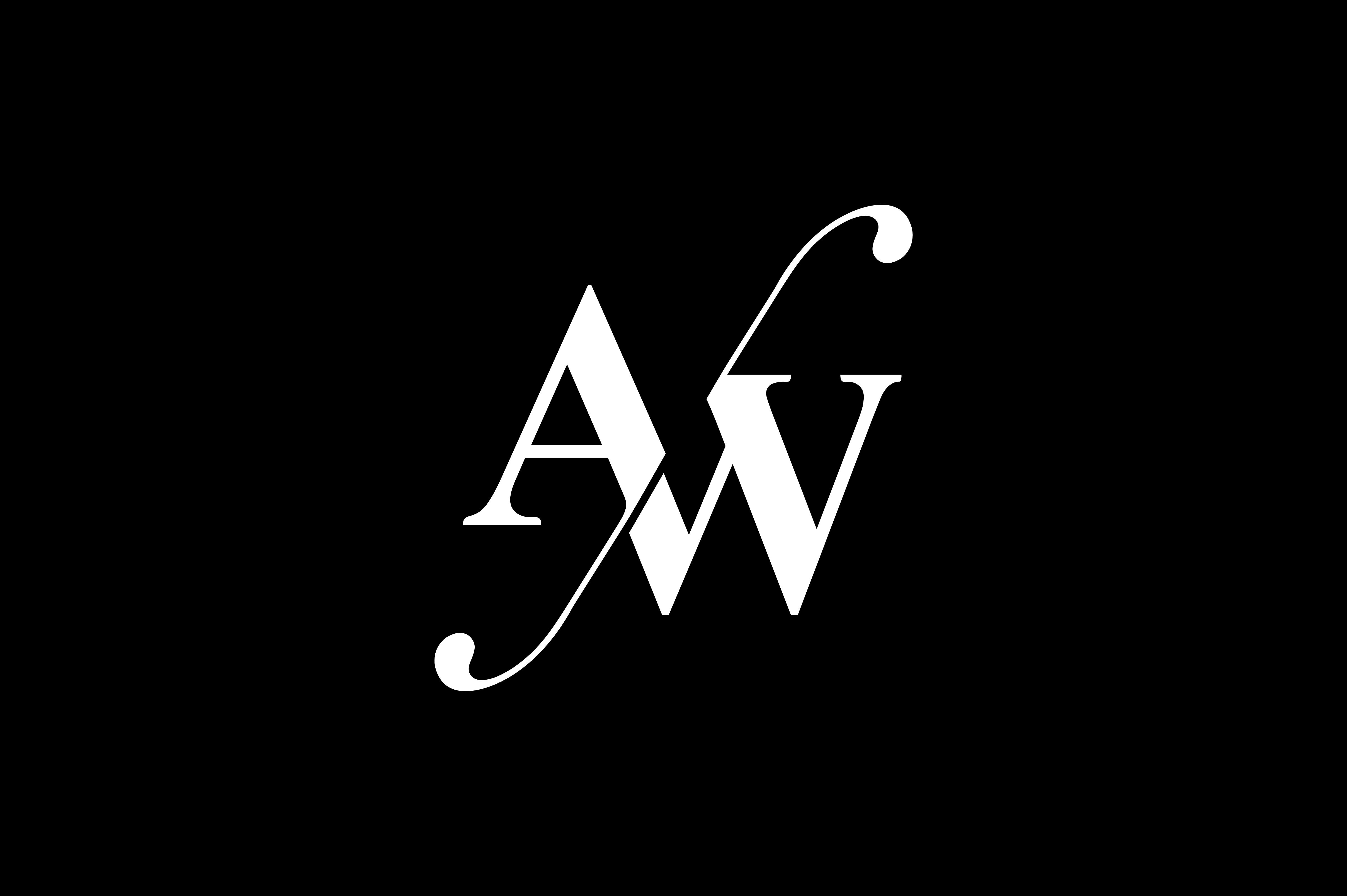 Aw Monogram Logo Design By Vectorseller Thehungryjpeg Com