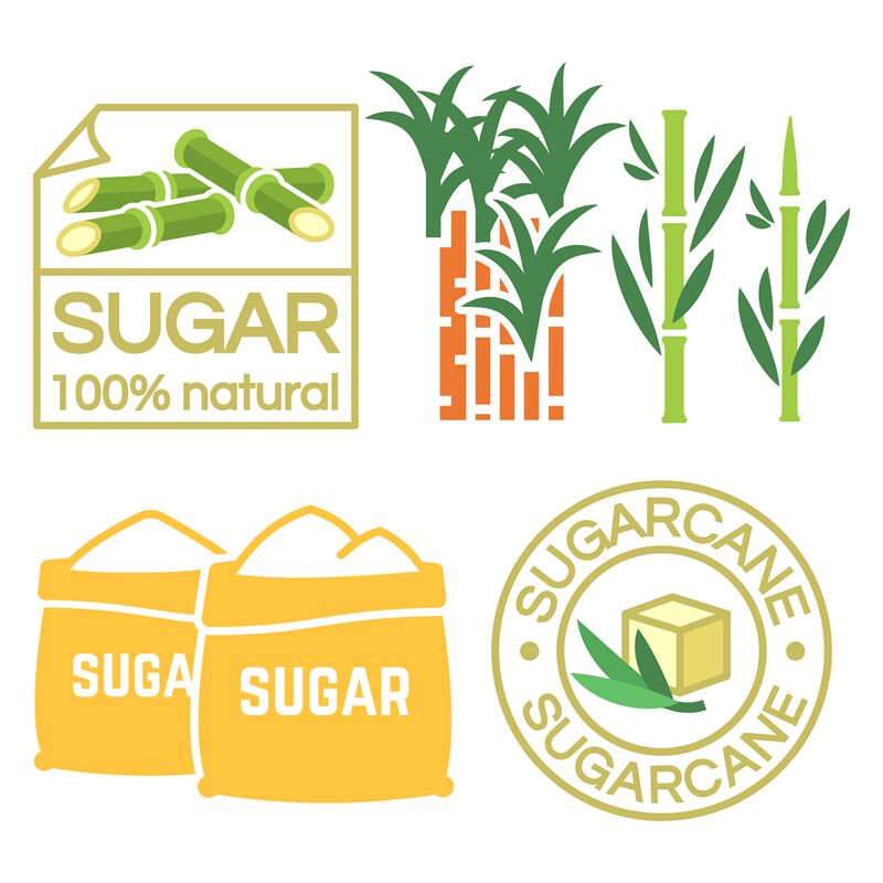 Sugar production labels, sugarcane farm badges and emblems vector set.  Illustration of cane sugar, sweet harvest plant #Sponsored , #sponsored,  #farm#… | Библиотеки