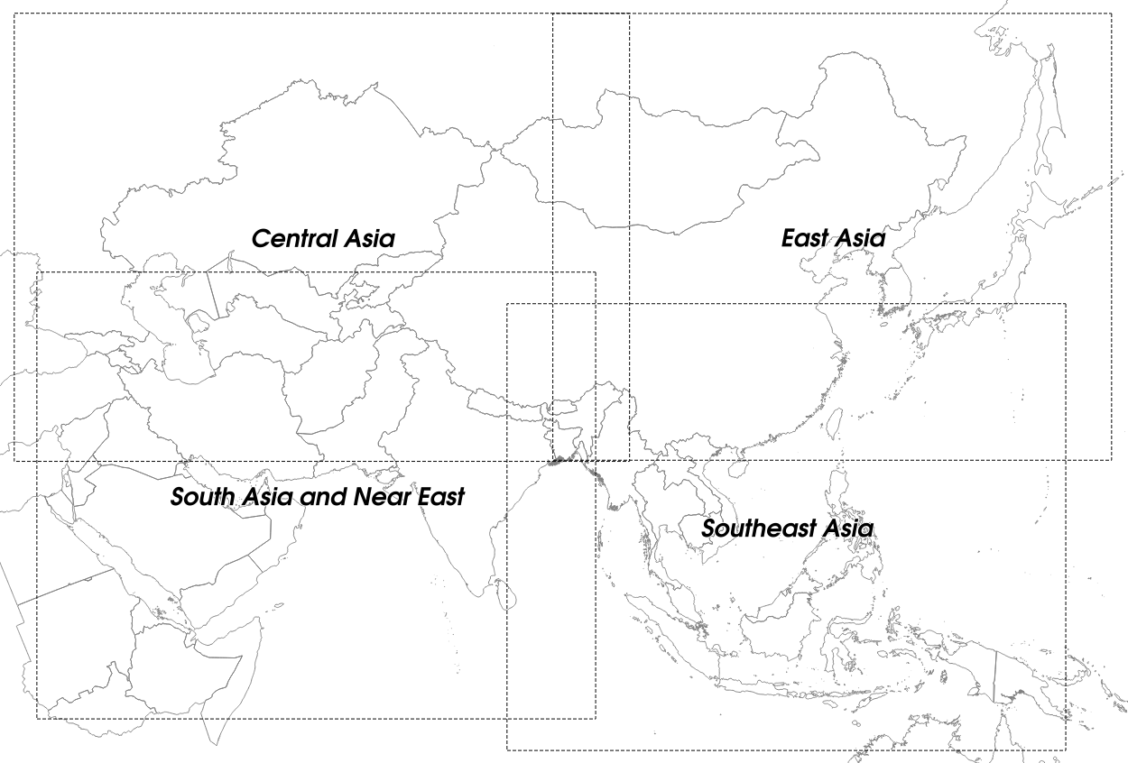 central and east asia map