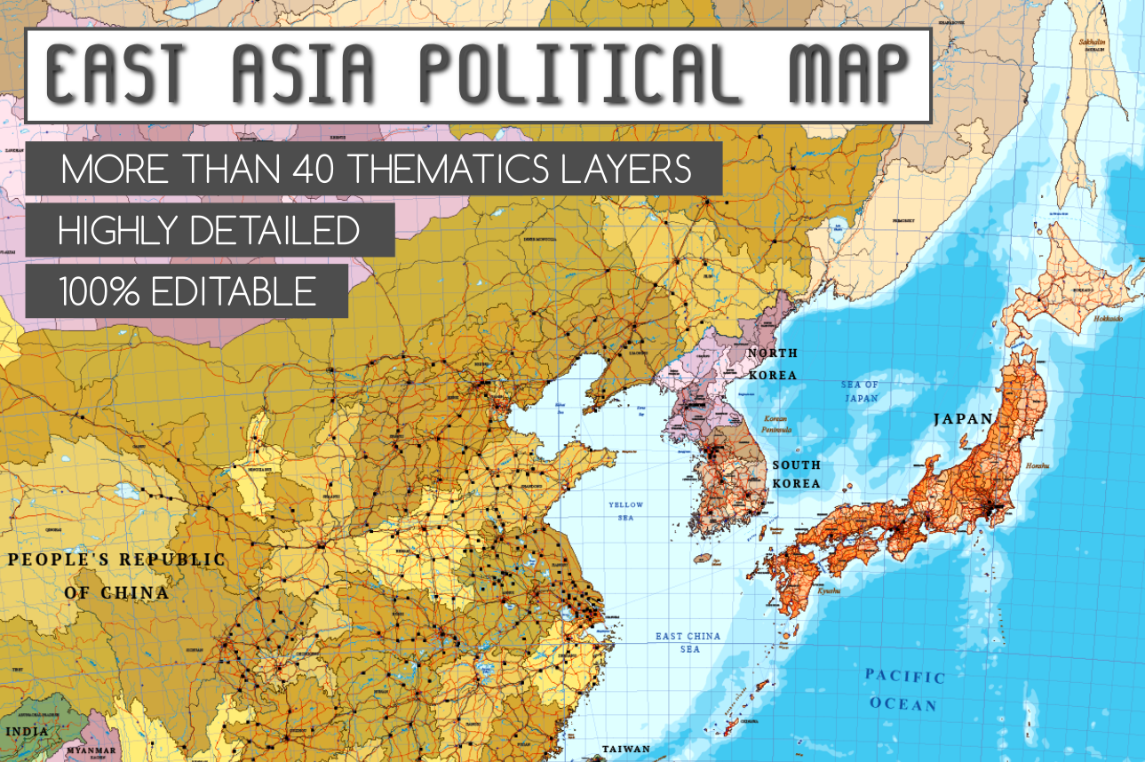 simple political map of asia