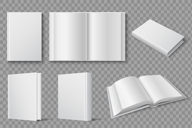 White blank book cover vector template By Microvector