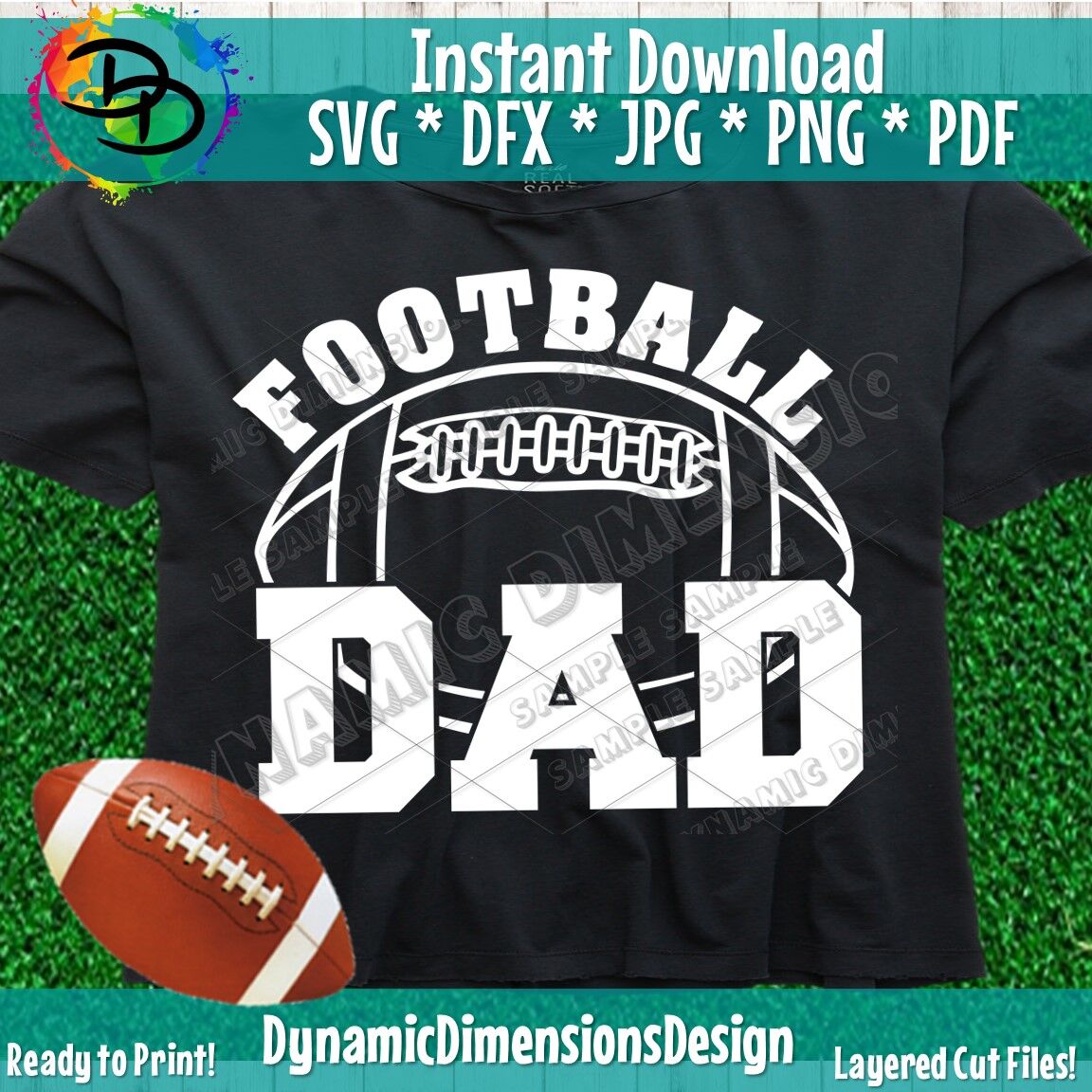 Football Dad Shirt Svg