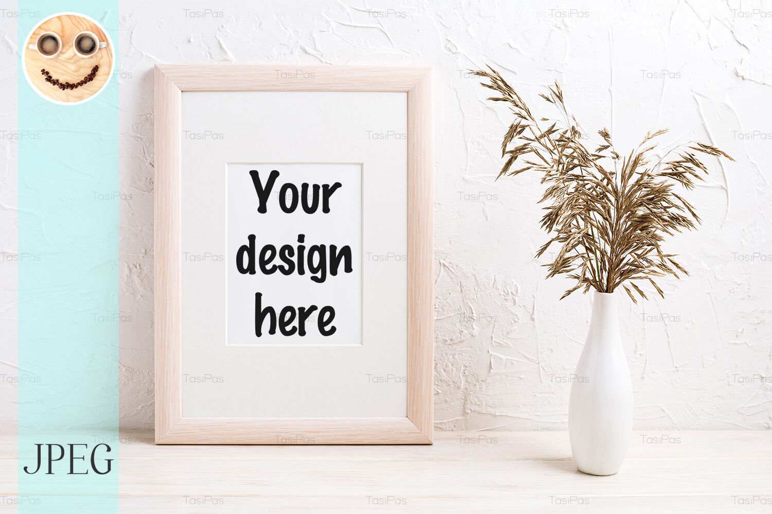 Download Wooden Frame Mockup With Dried Grass By Tasipas Thehungryjpeg Com