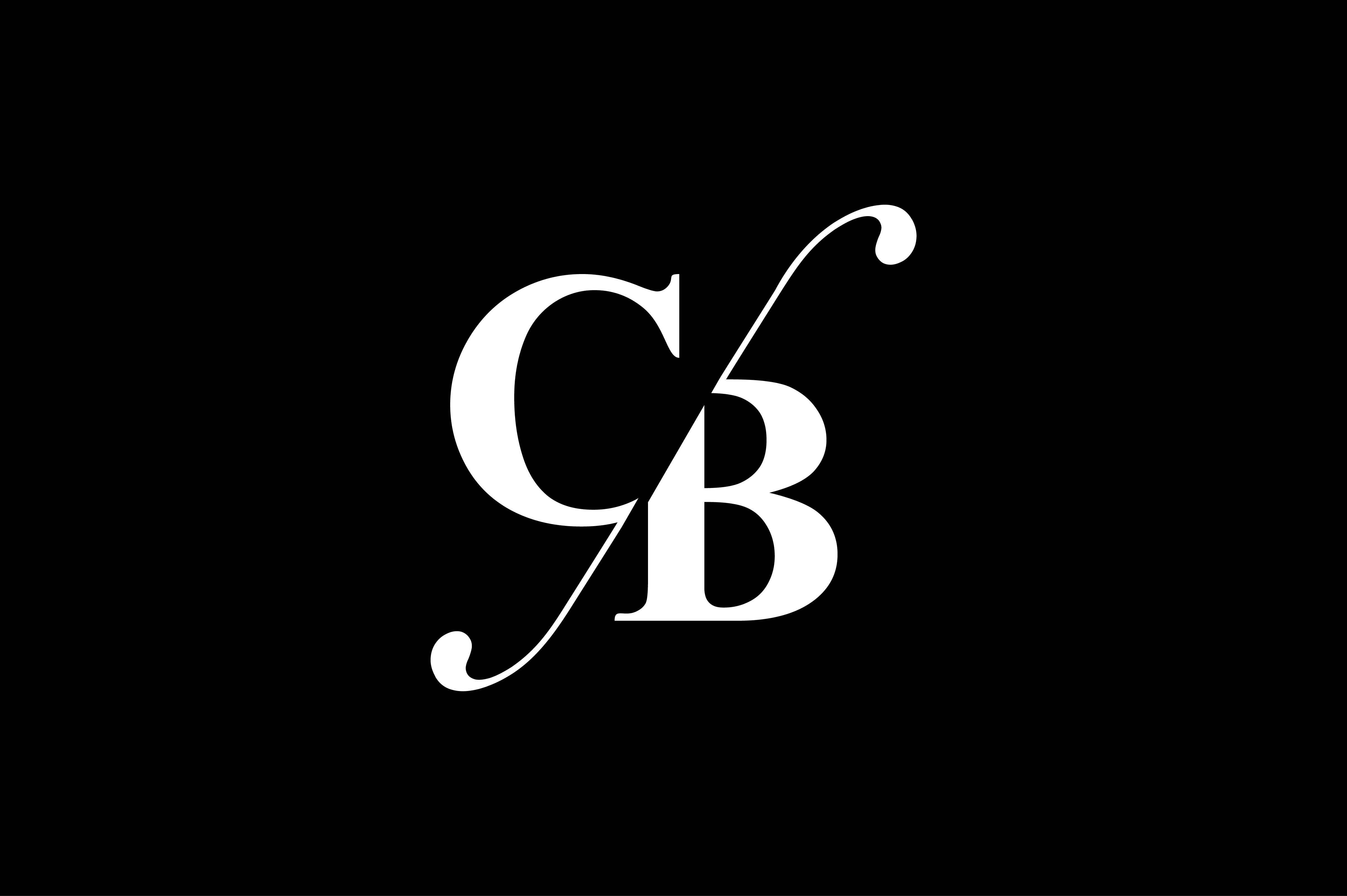 CB Monogram Logo Design By Vectorseller | TheHungryJPEG.com