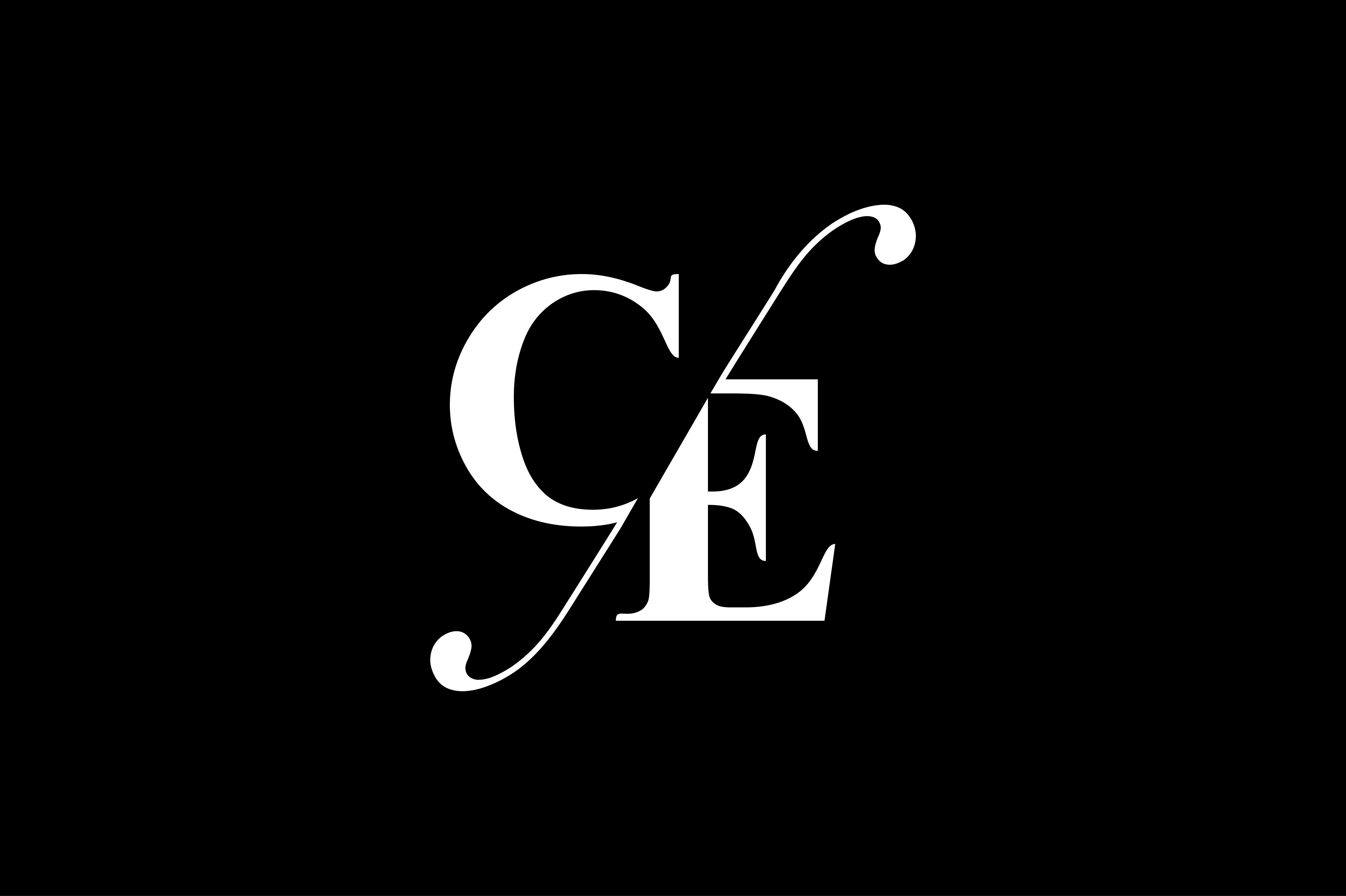 CE Monogram Logo Design By Vectorseller | TheHungryJPEG.com