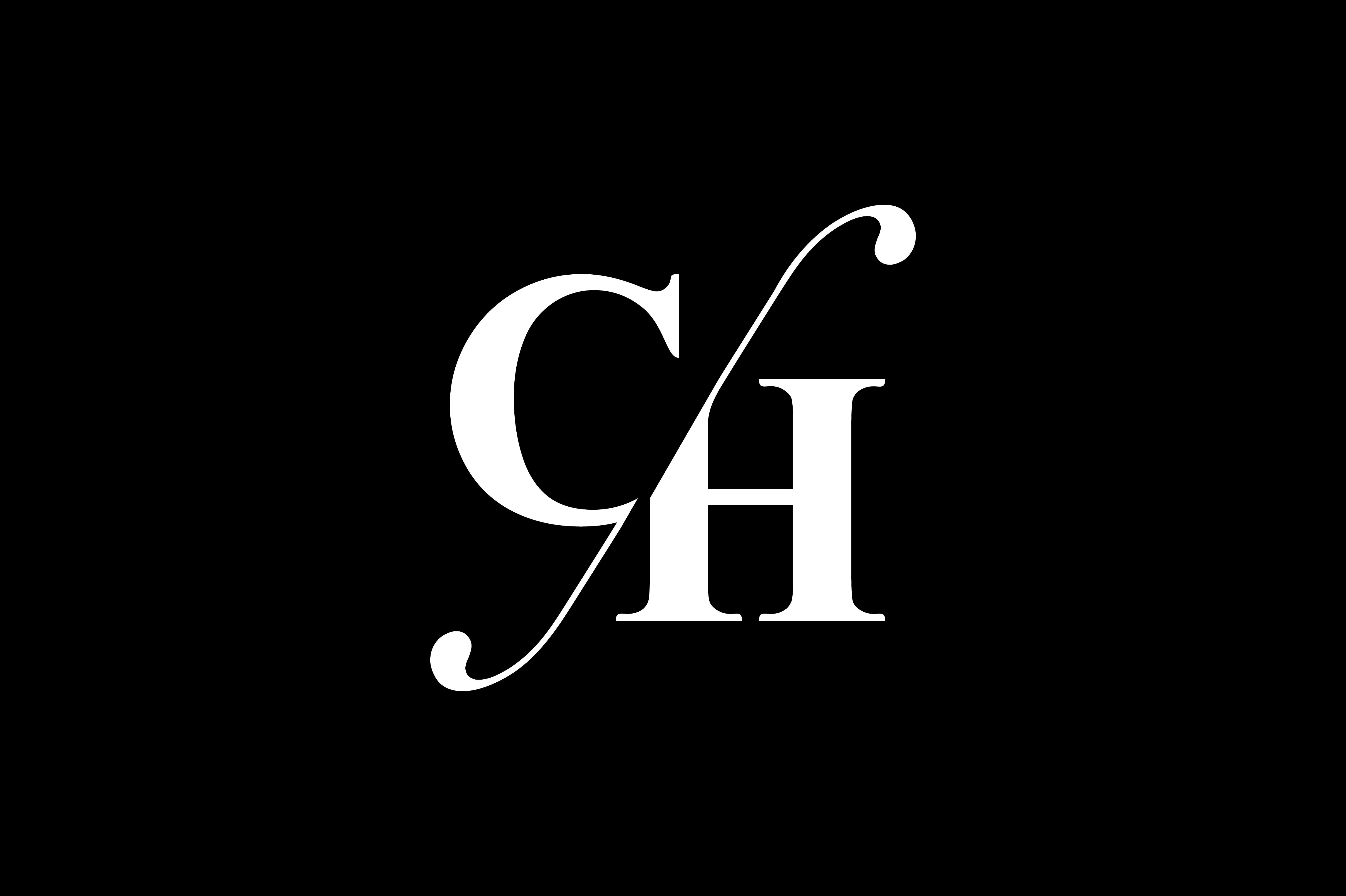 CH Monogram Logo Design By Vectorseller | TheHungryJPEG.com