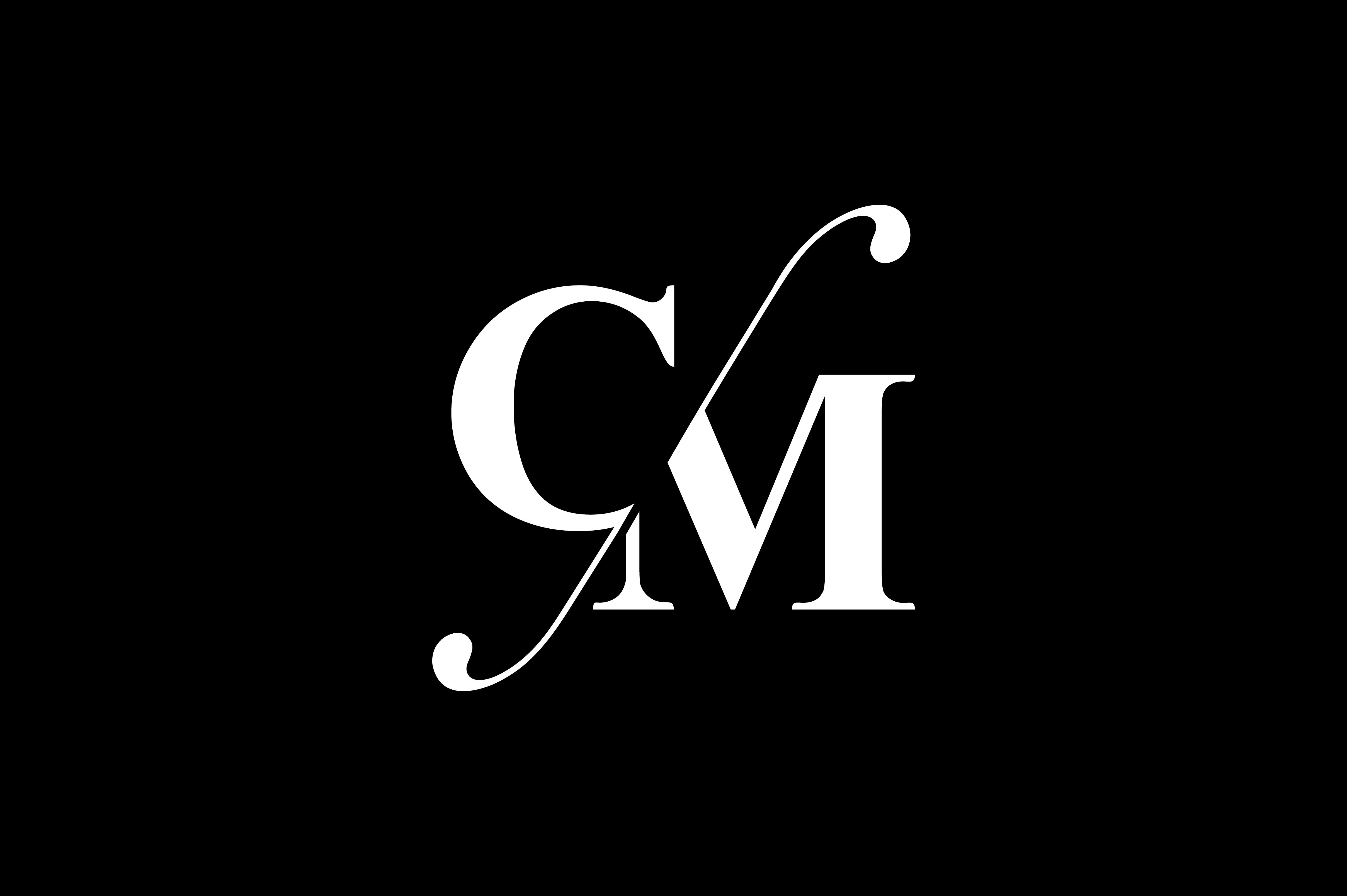 Cm Monogram Logo Design By Vectorseller Thehungryjpeg Com