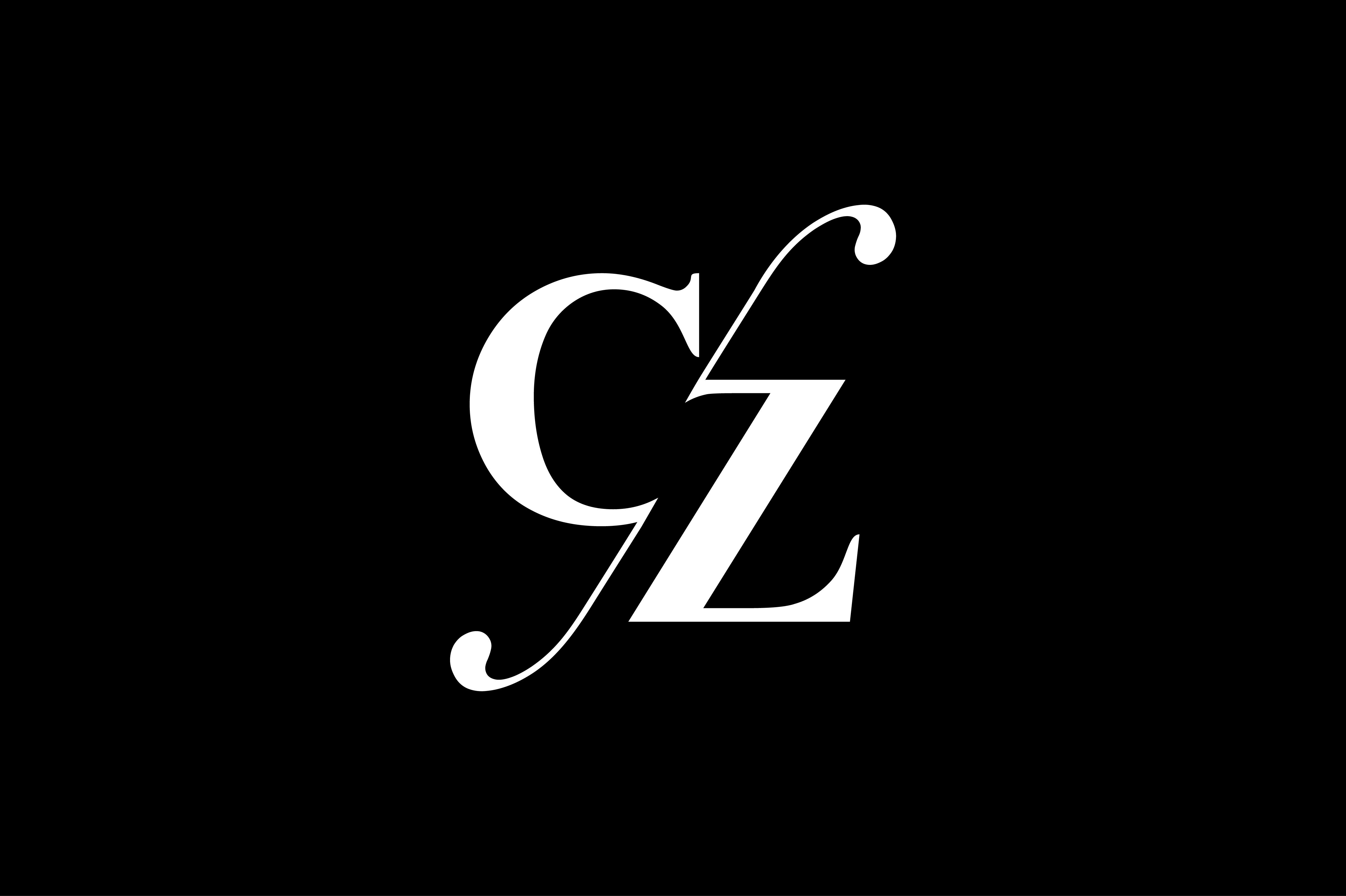 CZ Monogram Logo Design By Vectorseller