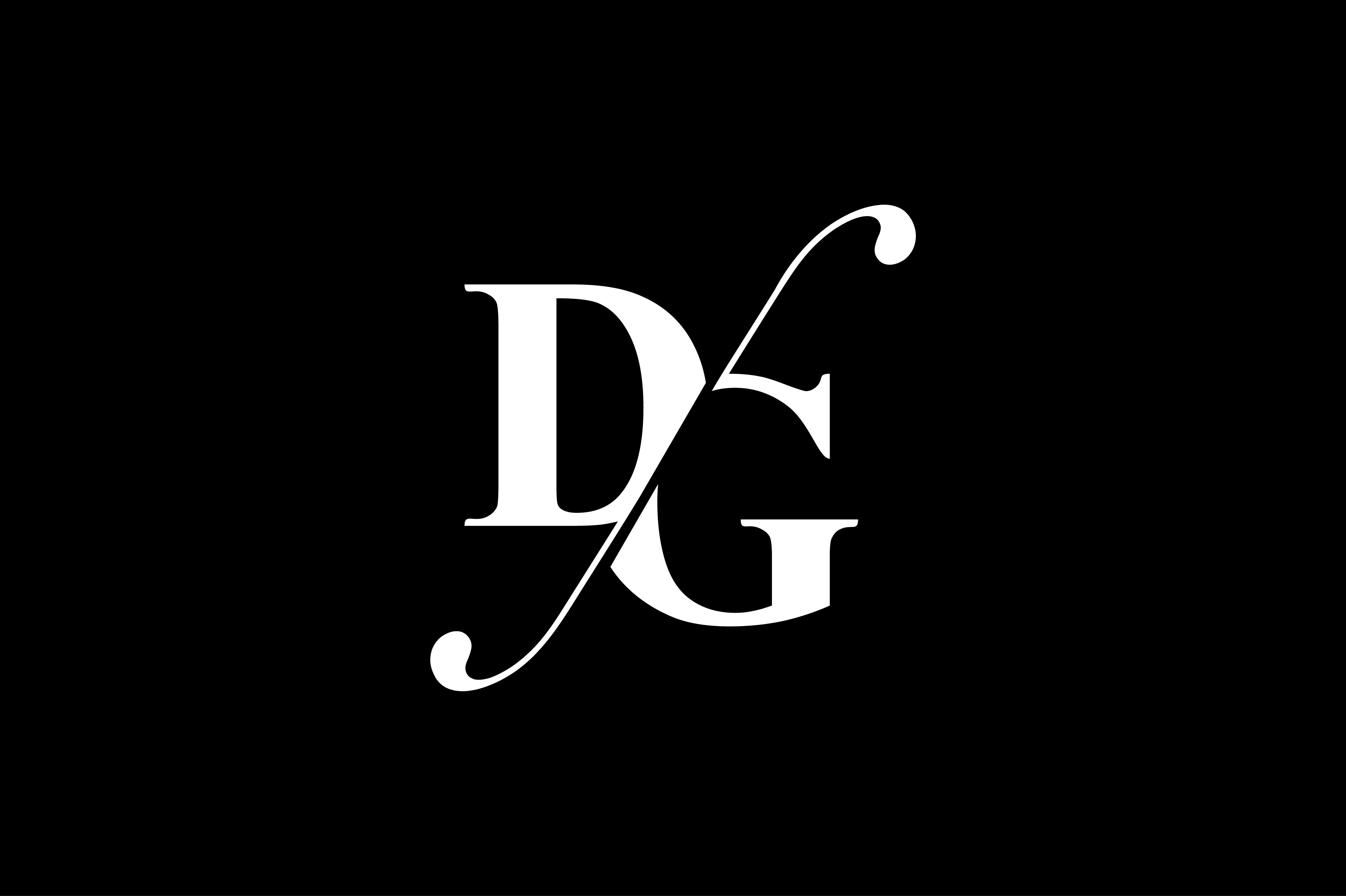 DG Monogram Logo Design By Vectorseller | TheHungryJPEG.com