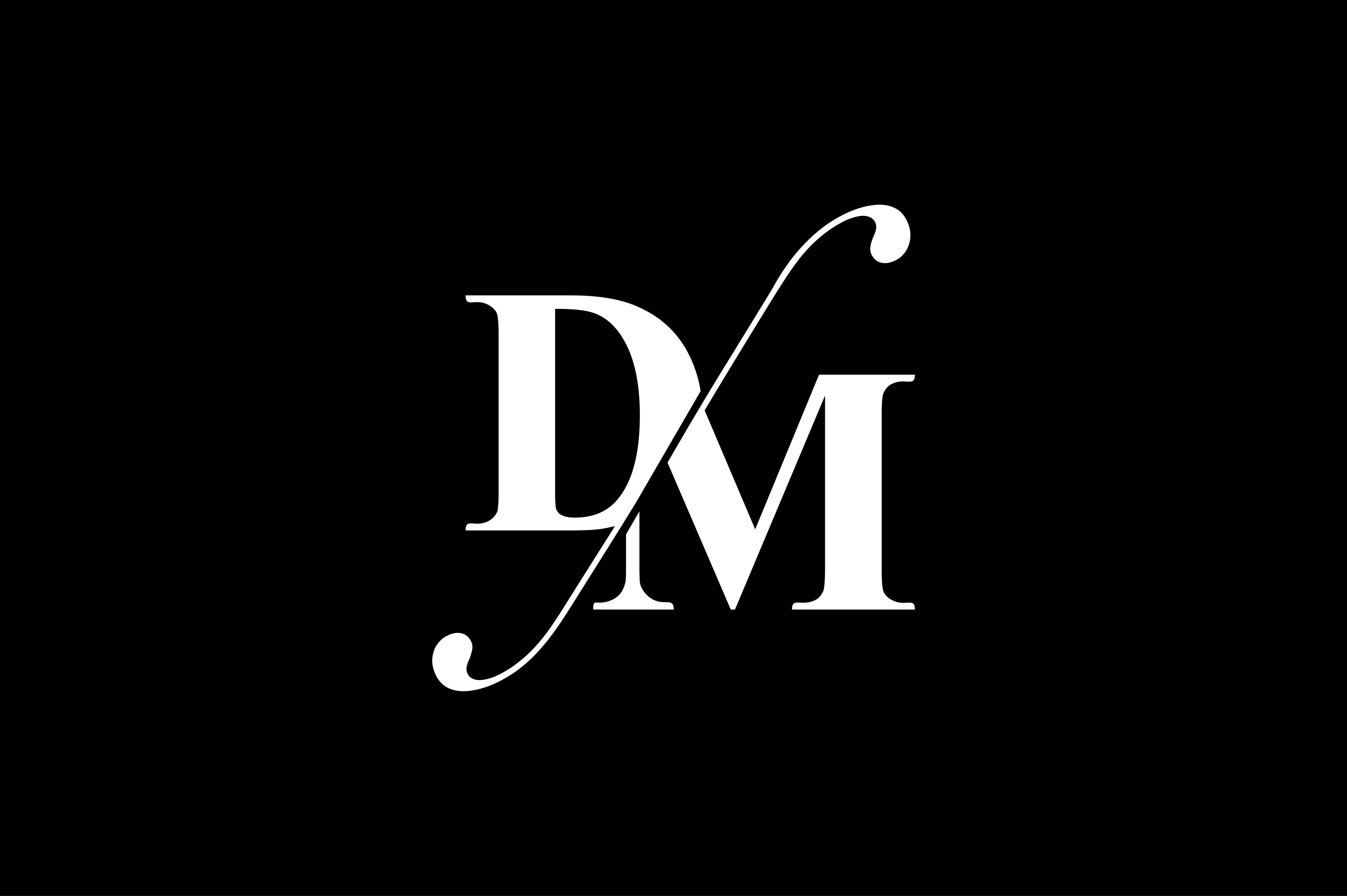 Download DM Monogram Logo Design By Vectorseller | TheHungryJPEG.com