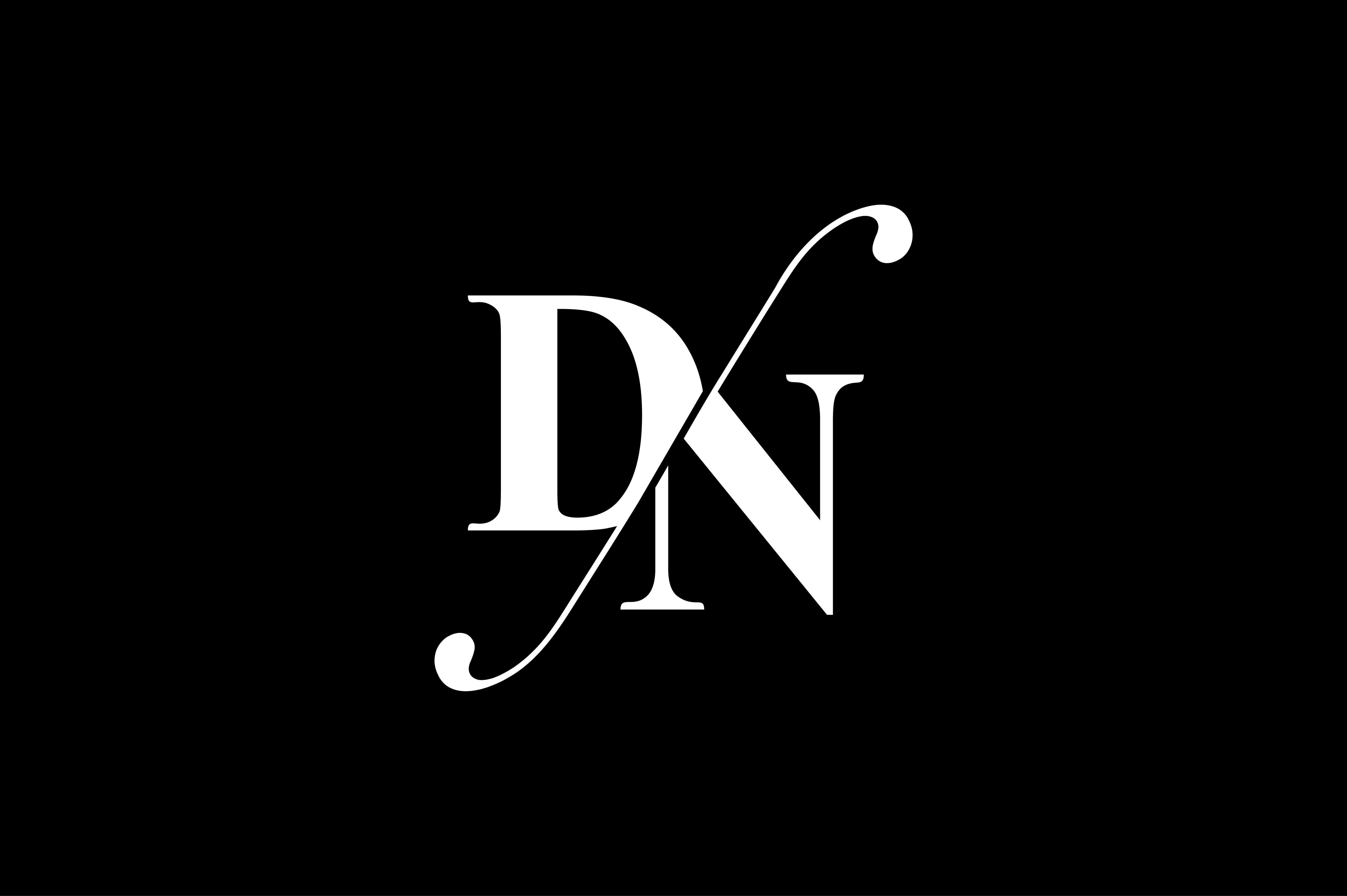 DN Monogram Logo Design By Vectorseller | TheHungryJPEG.com