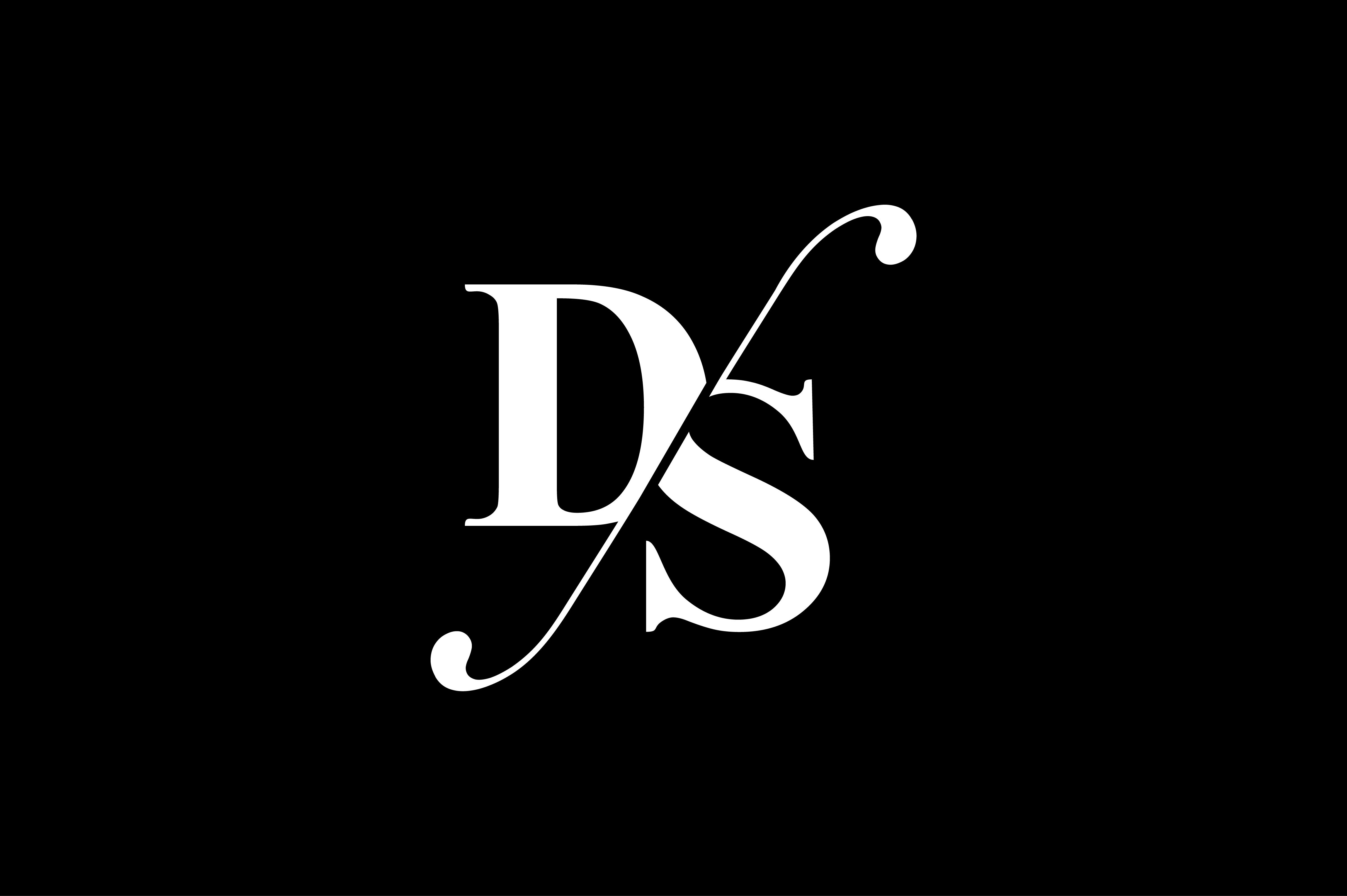 Ds Monogram Logo Design By Vectorseller Thehungryjpeg Com