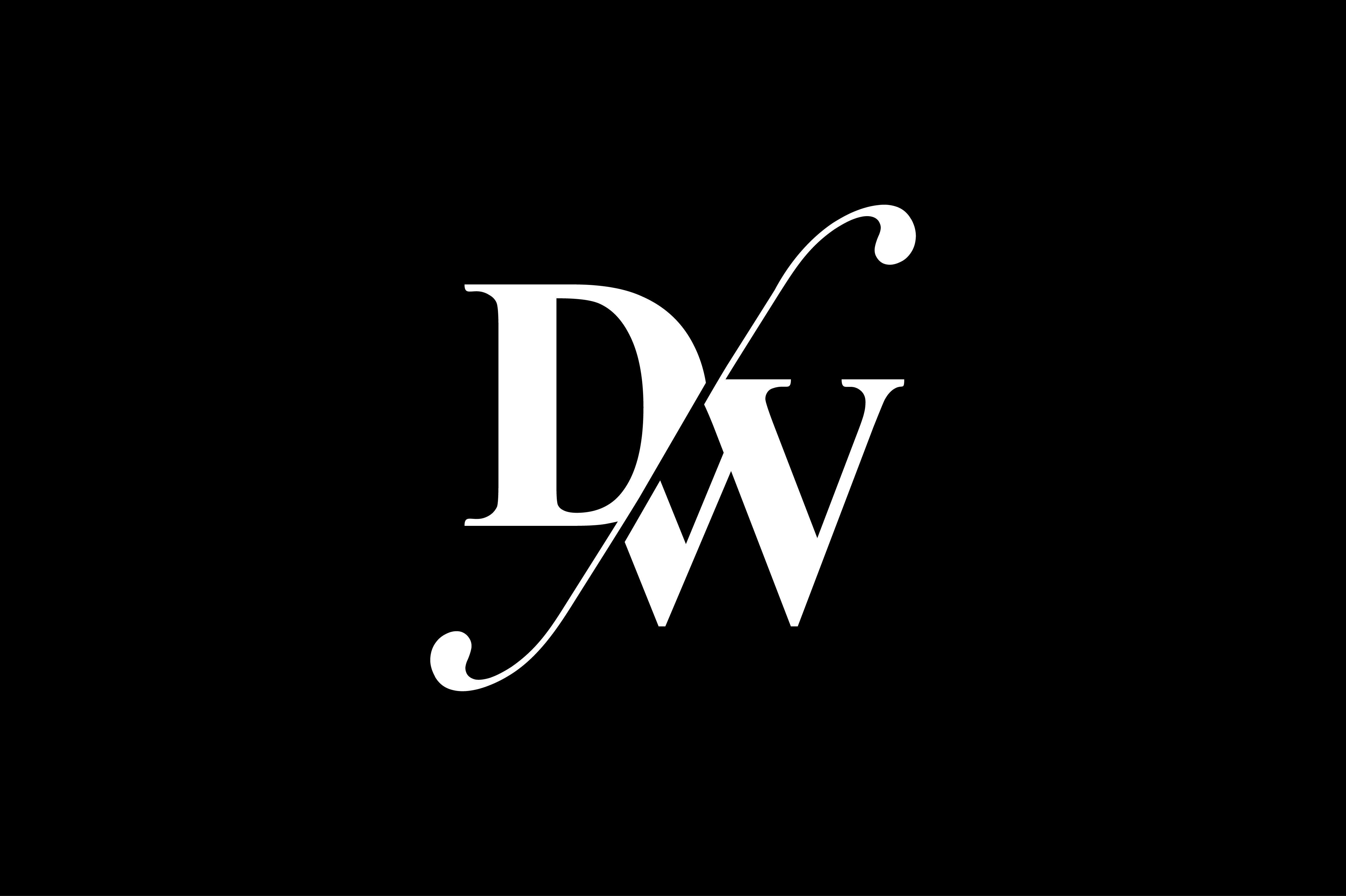 DW Monogram Logo Design By Vectorseller | TheHungryJPEG.com